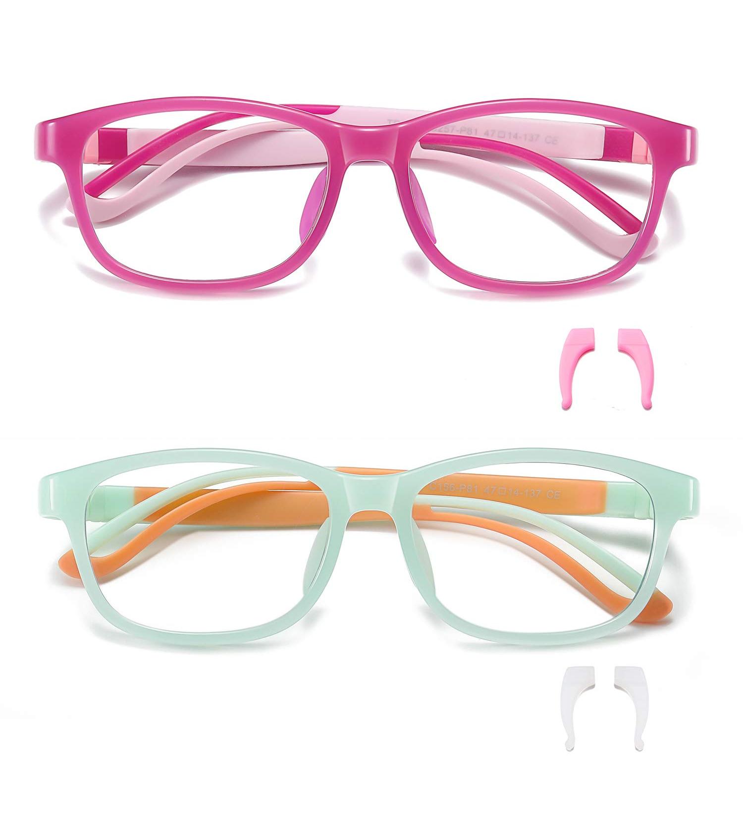 STORYCOAST 2 Pack Kids Blue Light Blocking Glasses | Age 5-12 | UV Protection | Anti Eyestrain | Red + Green | Silicone TR90 Lightweight - Buy Online on GoSupps.com