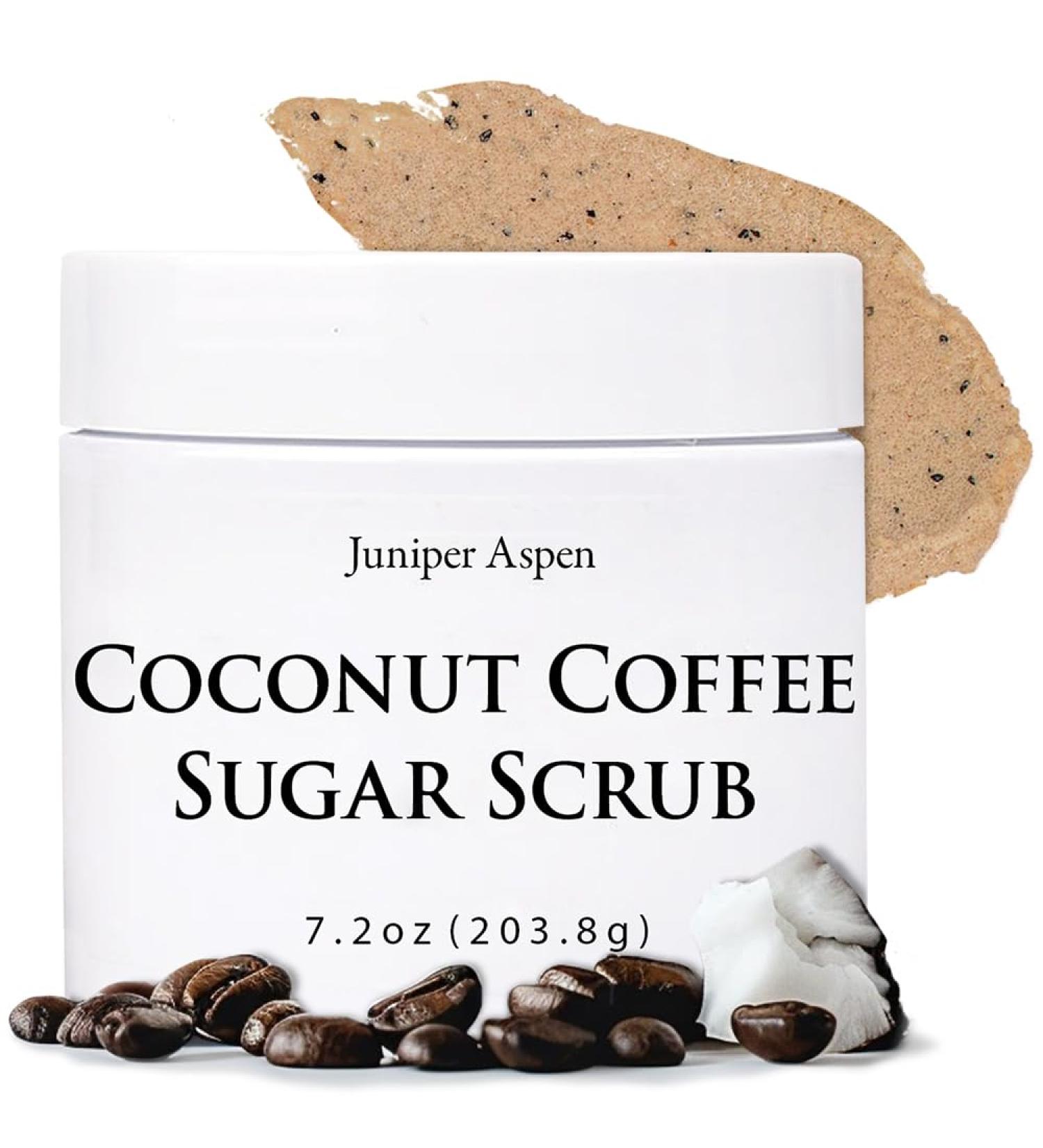 Coconut Coffee Sugar Body Scrub | Exfoliating & Foaming Sugar Scrub for Soft Skin | Moisturizing Body Hands & Feet Scrub with Oatmeal Extract - Buy Online on GoSupps.com