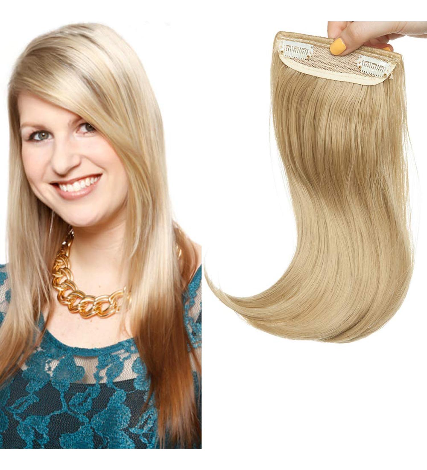 One Piece Bang Fringe Clip In Two Sides Hair Extensions Bang Cute Hairpiece Straight Invisible Women Beauty - Ash Blonde - Buy Online on GoSupps.com