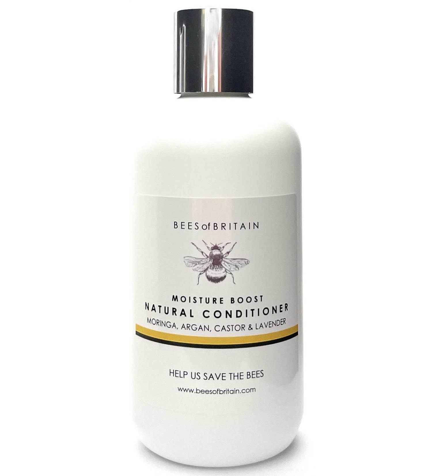 Bees of Britain Moisture Boost Rinsing 250ml | Sulfate & Paraben Free | pH 5.5 for Sensitive Skin | 5% Donated to Save Bees - Buy Online on GoSupps.com