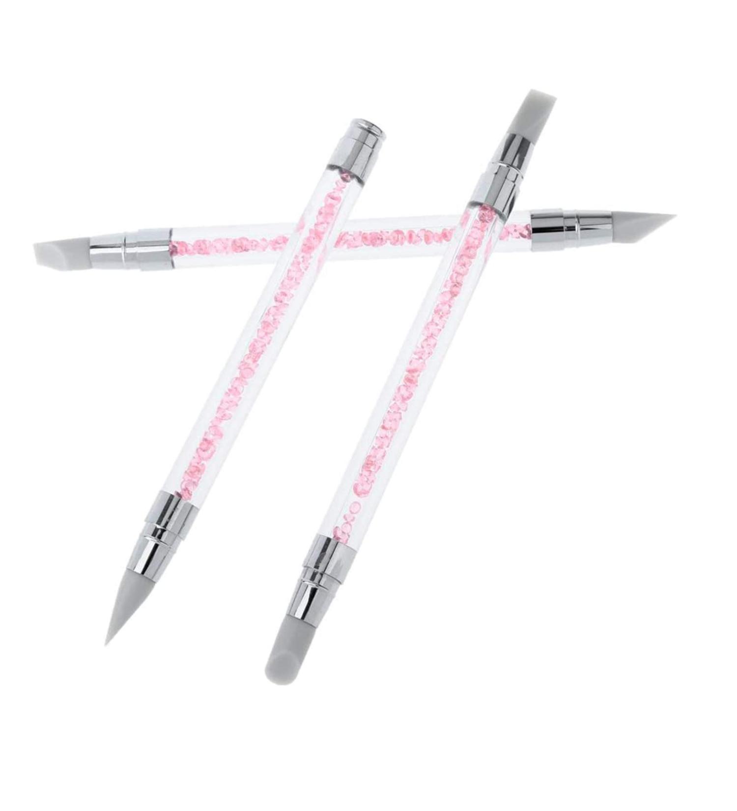 3Pcs Silicone Nail Art Sculpture Pen Set - Rhinestone Nail Art Brushes for Precision - Buy Online on GoSupps.com