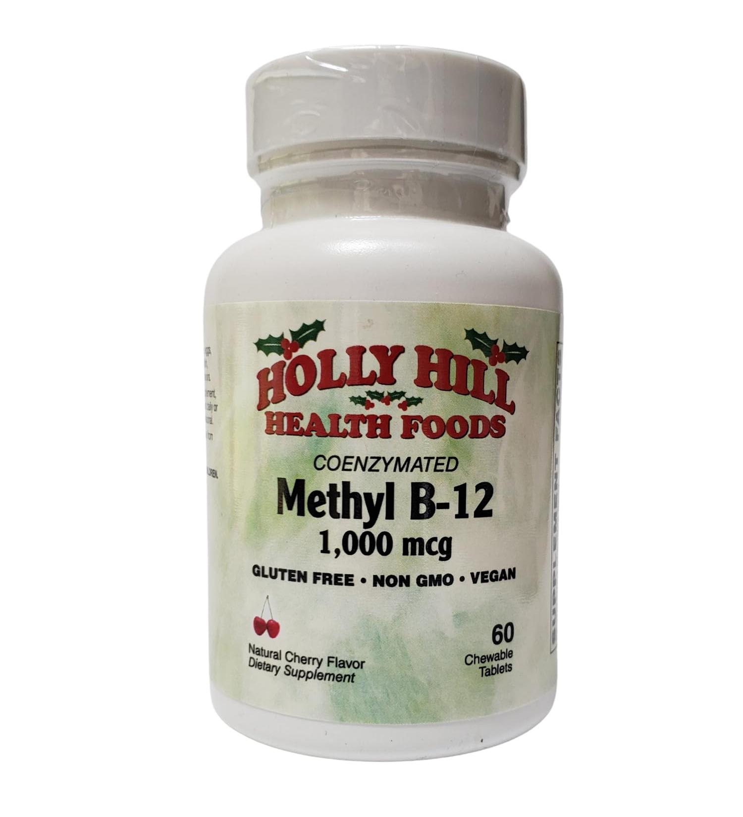 Holly Hill Health Foods Coenzymated Methyl B-12 1000 mcg Cherry 60 Chew Tabs - Buy Online on GoSupps.com