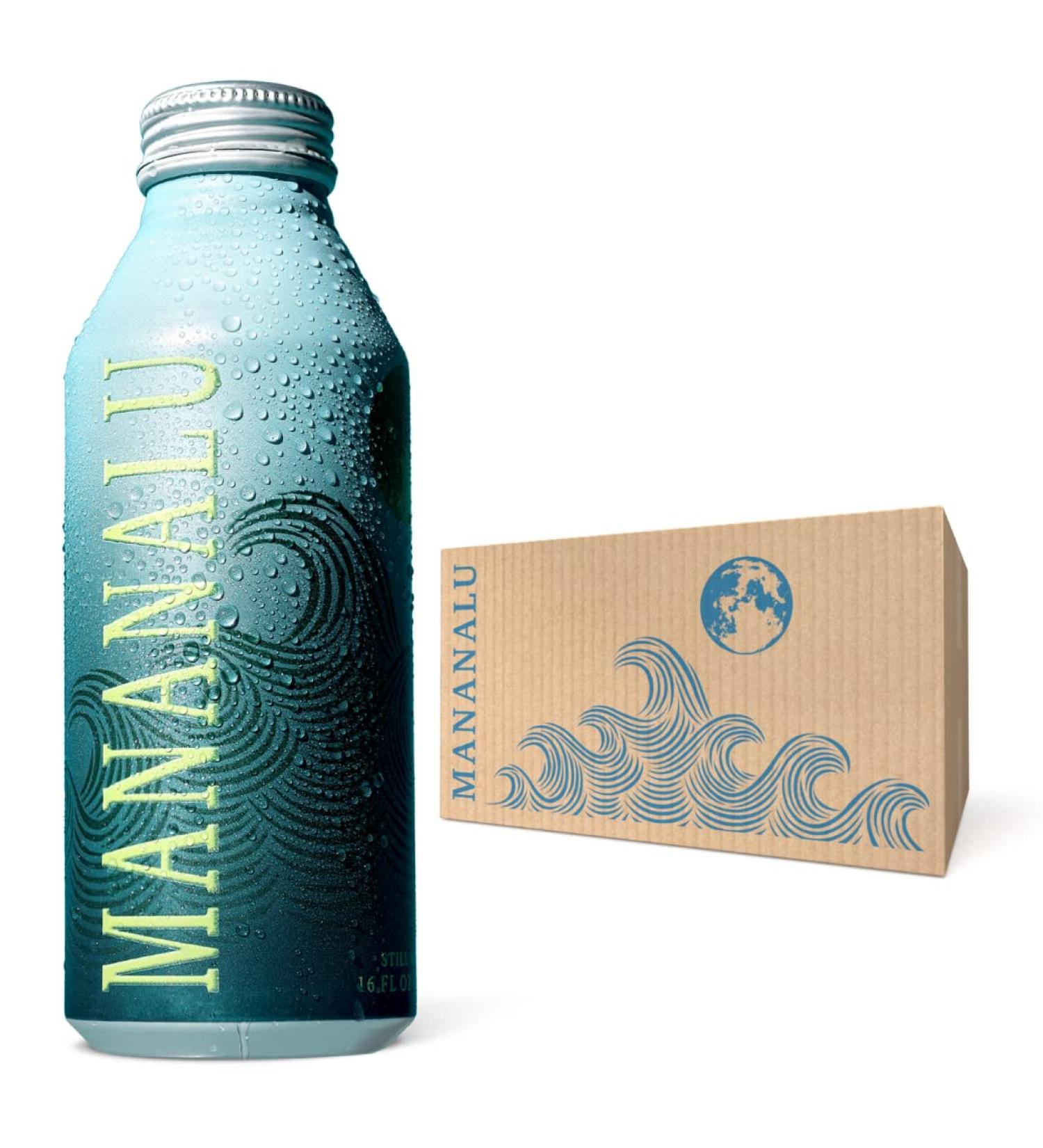 Mananalu Pure Water | Electrolyte-Infused Purified Water | 16 oz. Aluminum Bottles (12-Pack) - Buy Online on GoSupps.com