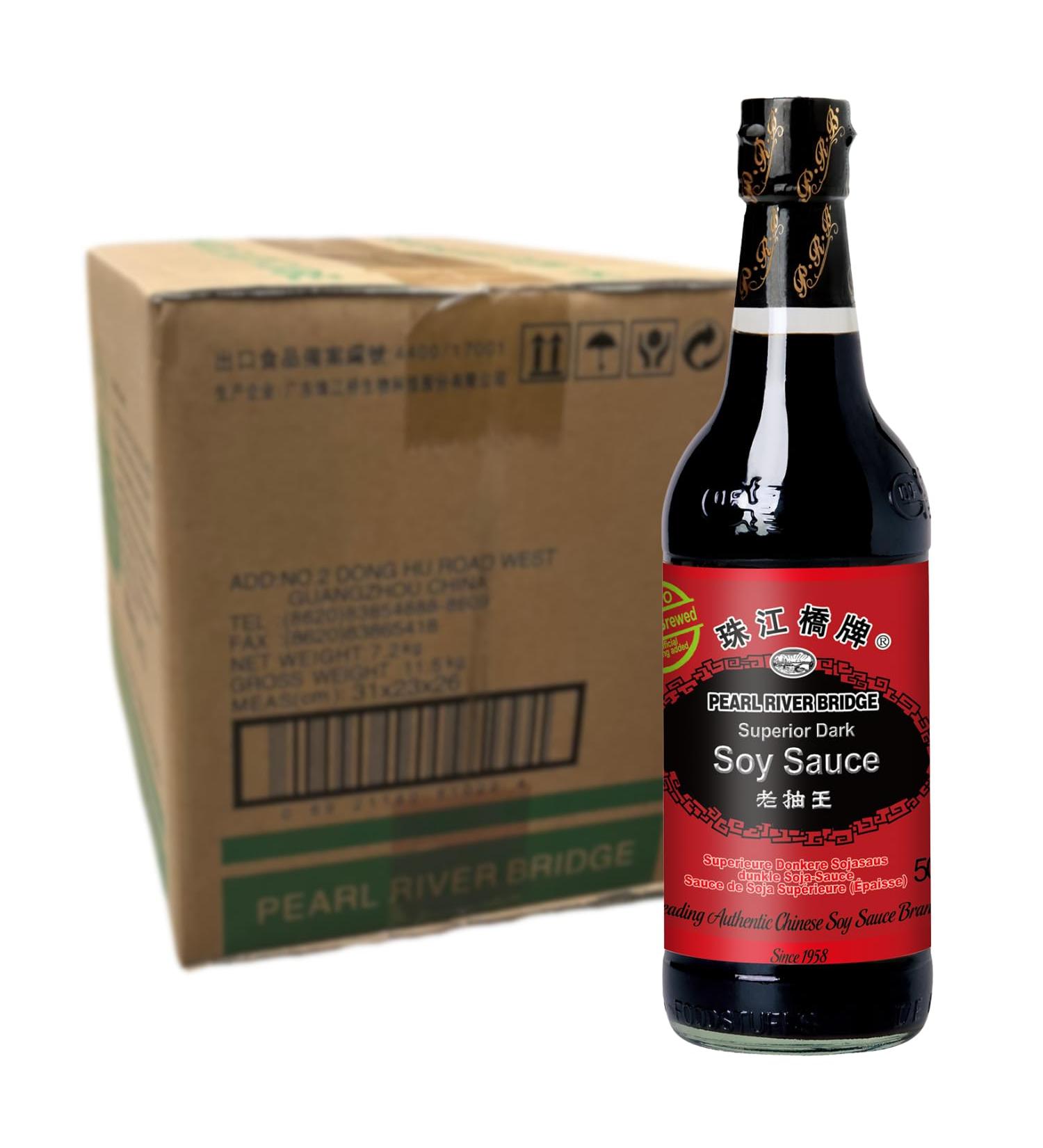 Buy Pearl River Bridge Superior Dark Soy Sauce - 24 x 500 ML Multipack | Authentic Flavor for International Shipping - Buy Online on GoSupps.com