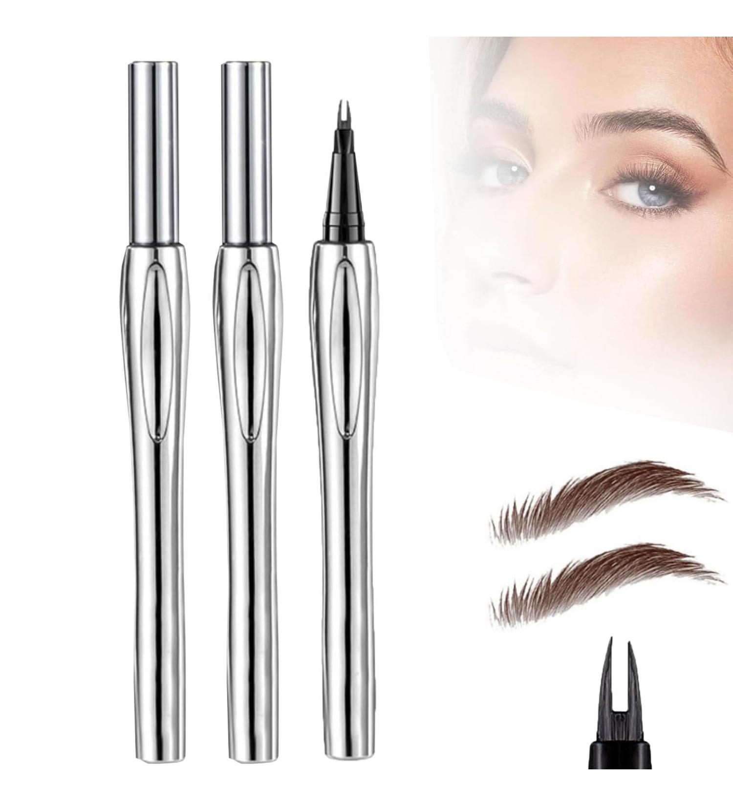 Cooklesa Eyebrow Cooklesa 2024 Upgraded Natural Waterproof Eyebrow Pen with Microfine Tip Two-Pronged Eyebrow Pencil 3D Long-Lasting Natural Waterproof Microblading Eyebrow Pen Makeup (2PCS Brown) - Buy Online on GoSupps.com