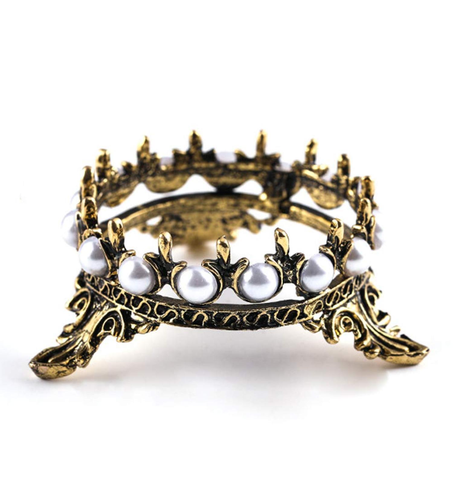 Bongles Crown Pen Holder Pearls Nails Art Design Painting Pen Brush Stand for DIY Manicure Nail Carving Drawing Pencils - Buy Online on GoSupps.com