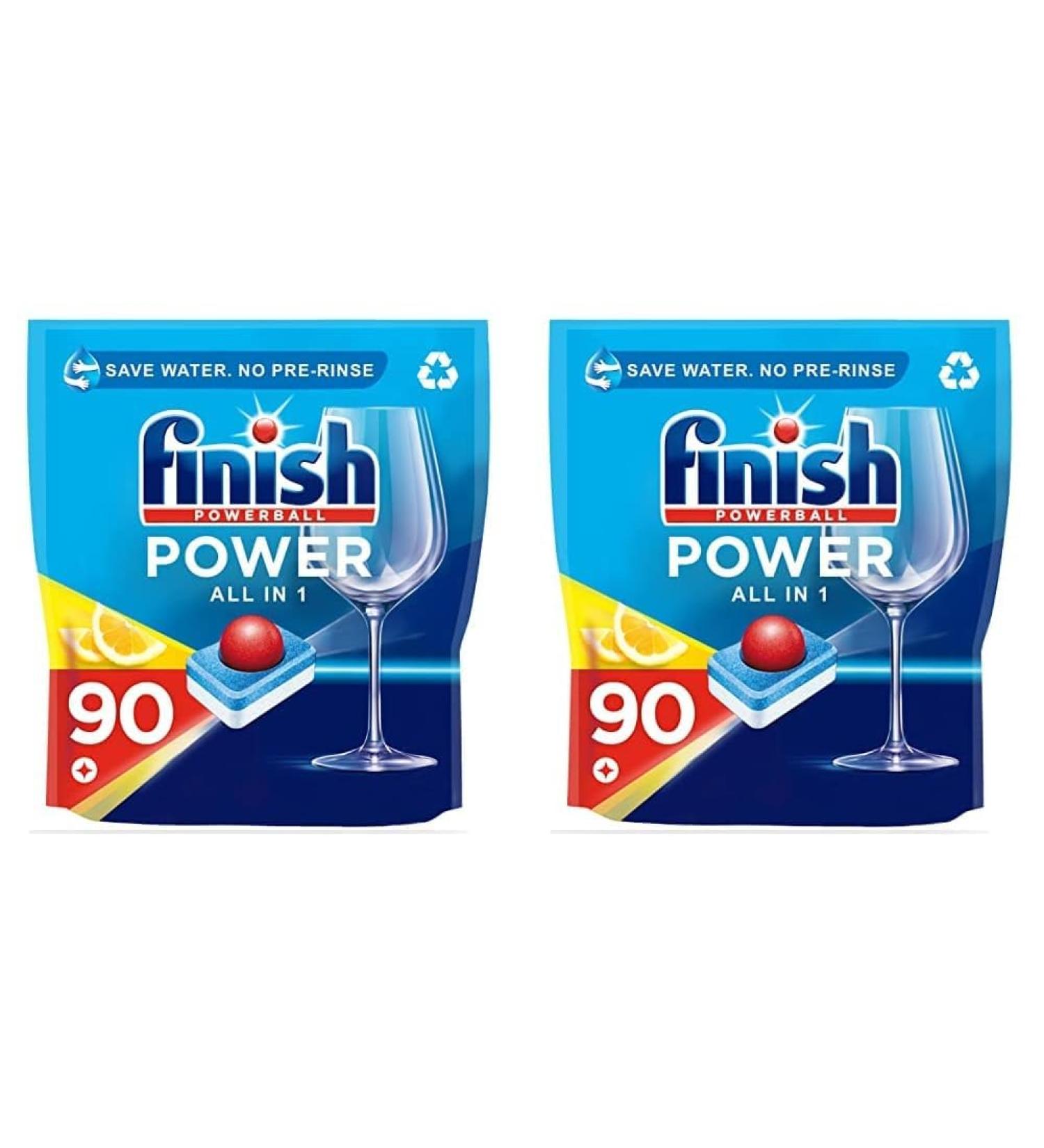 Finish All in One Dishwasher Tablets Regular Scent 90's (Pack of 2) 90 Count (Pack of 2)