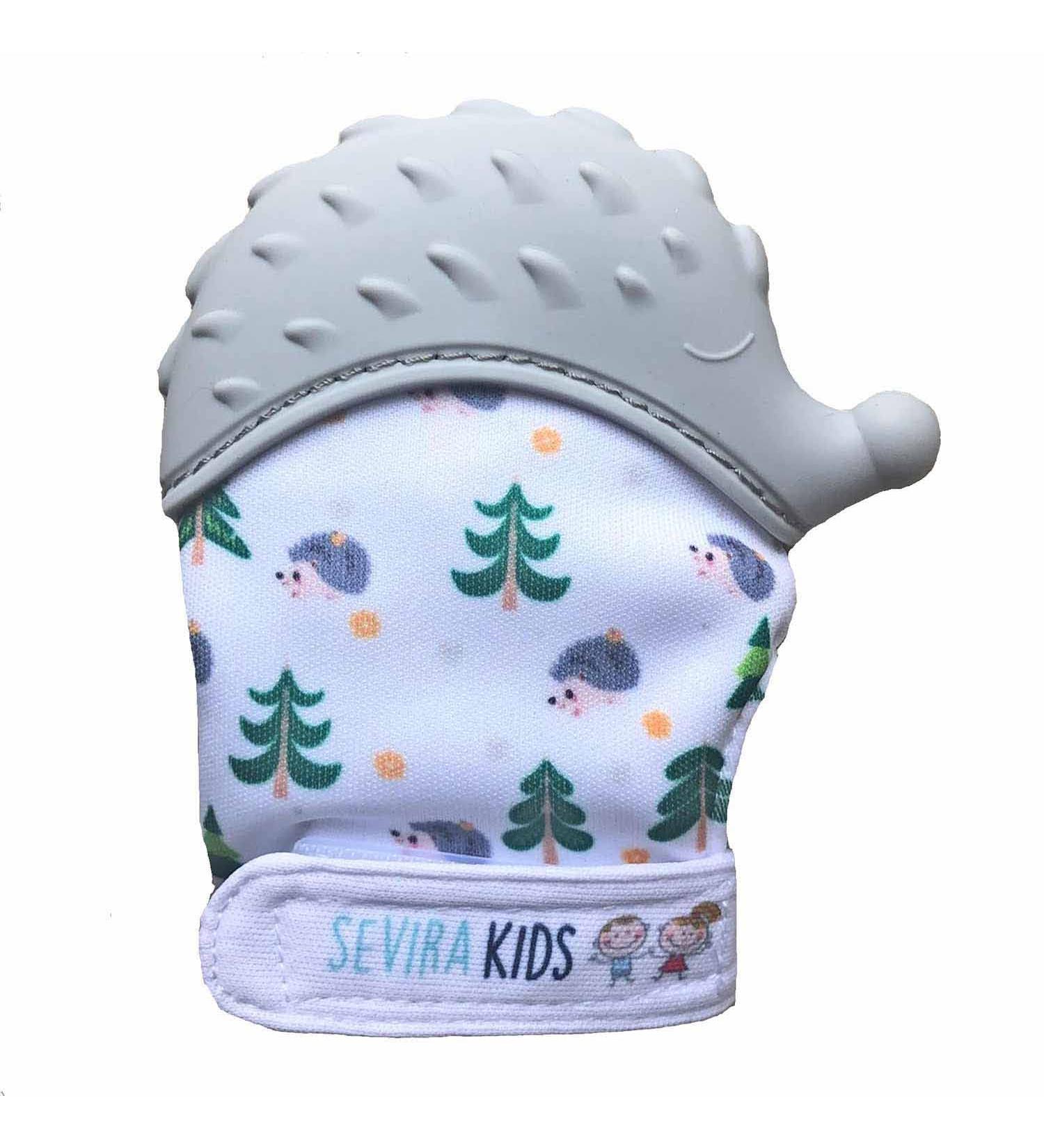 Sevira Kids Teething Glove - Food-Grade Silicone Hedgehog | International Shipping Available - Buy Online on GoSupps.com