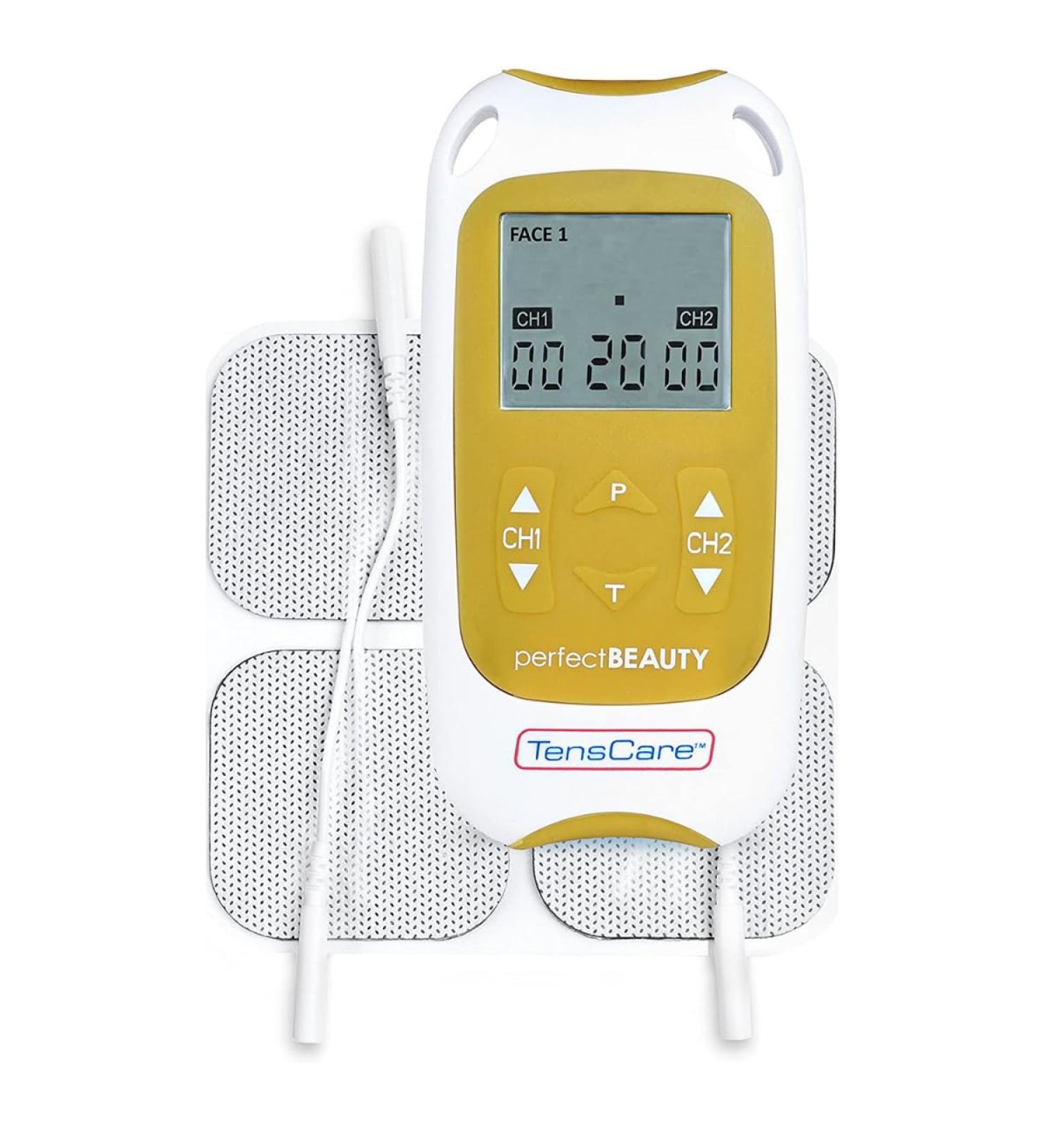 TENSCARE Perfect Beauty | TENS Facial Machine for Face Lift Wrinkle Reduction Facial Toning Device for Skin Tightening and Body Muscle Toning Stimulator for Abs Buttocks Thighs 1 count - Buy Online on GoSupps.com