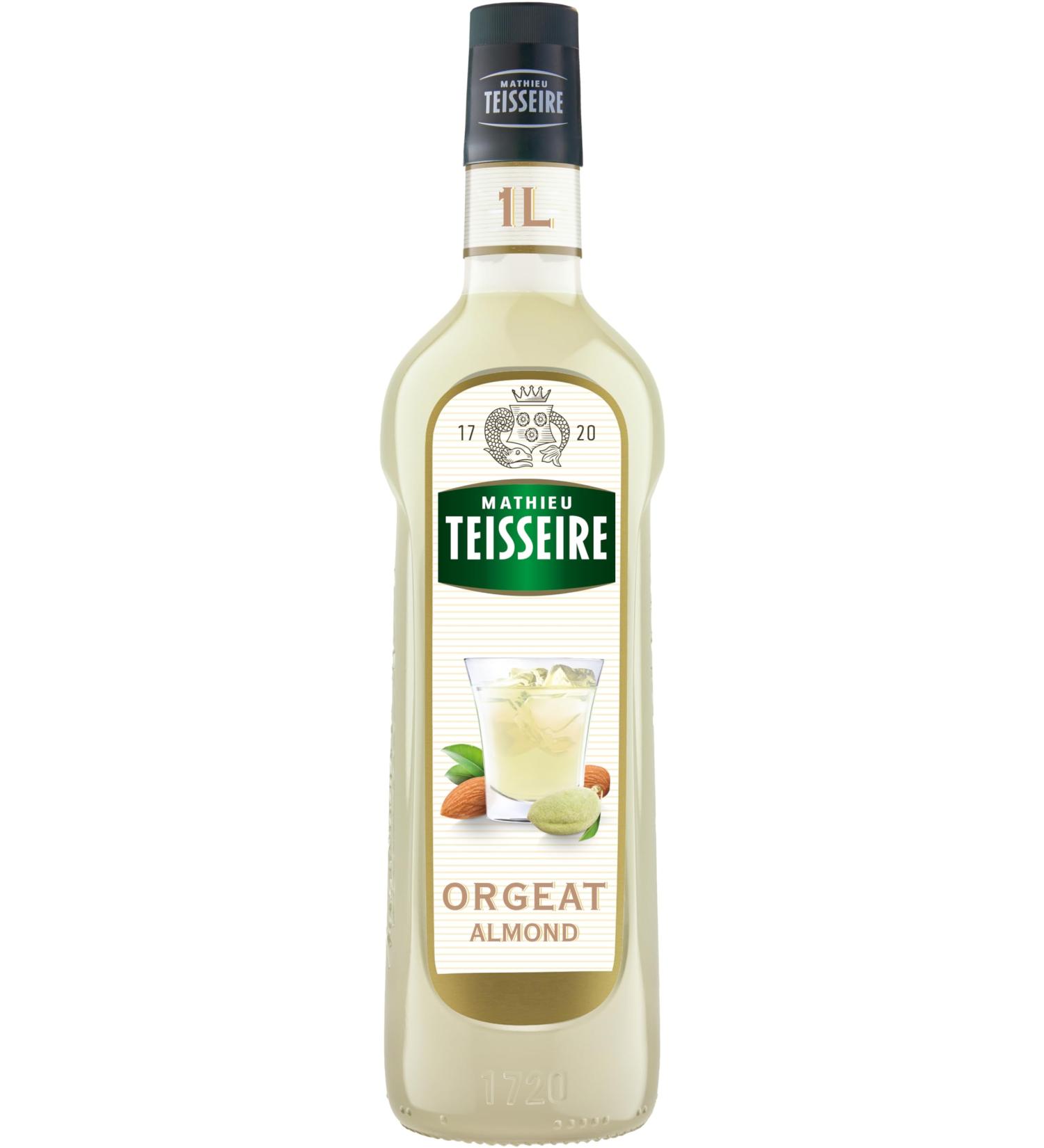 Mathieu Teisseire Orgeat Syrup (Almond) for Hot or Cold Coffee Drinks Cocktails 1L Bottle - Buy Online on GoSupps.com