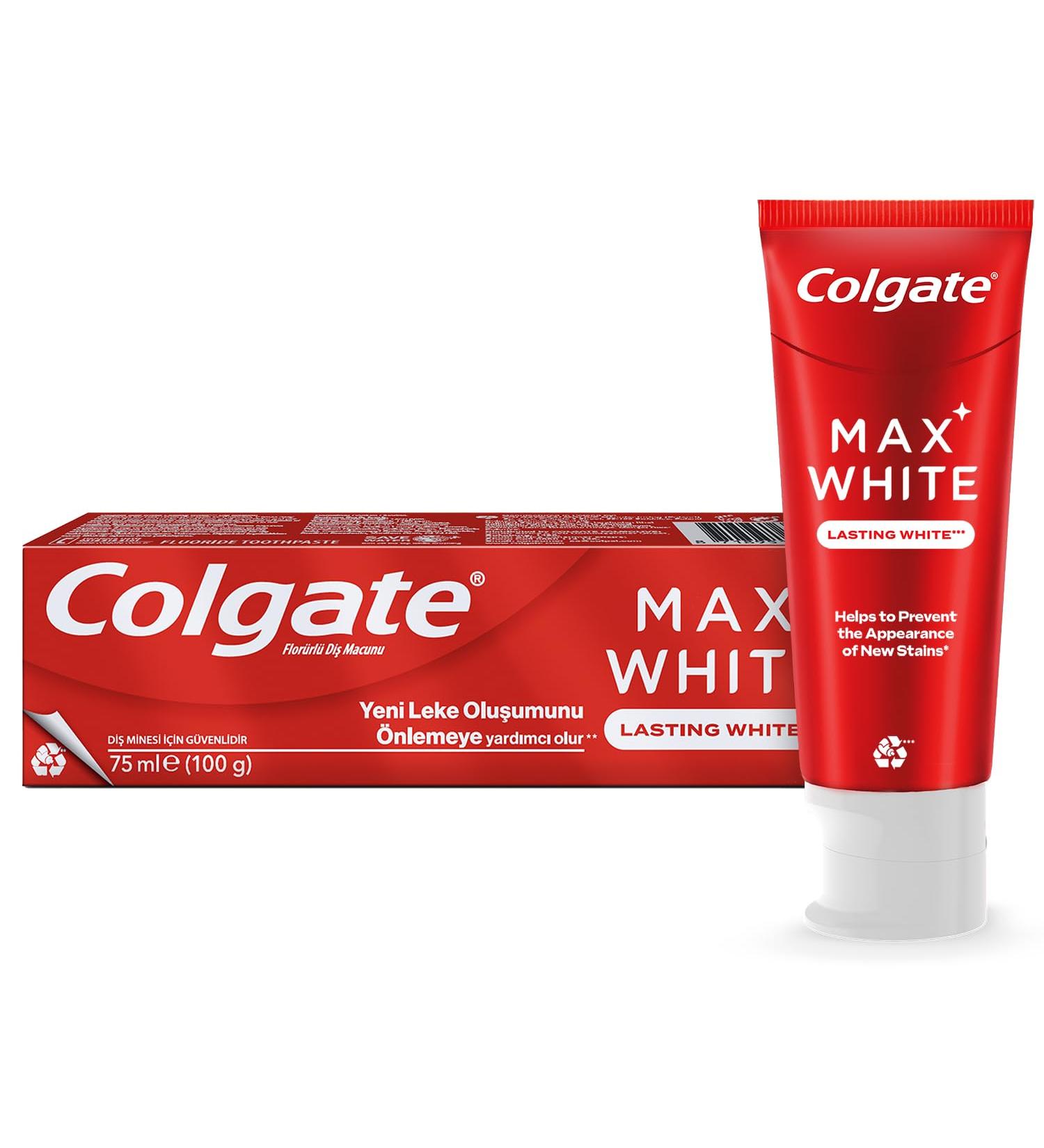 Colgate Max White One Whitening Toothpaste Removes Up to 100% of Surface Stains 75 ml - Buy Online on GoSupps.com