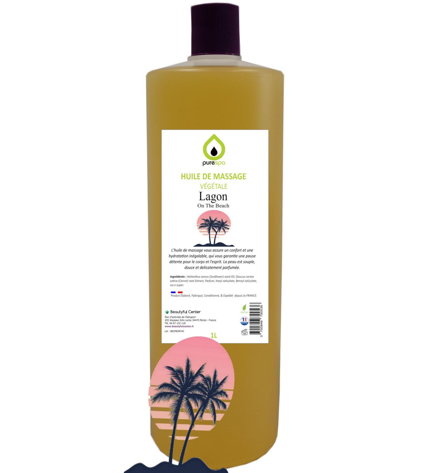 Buy PureSPA Professional Massage Oil - Herbal Exotic Sensual Aphrodisiac | Relaxing Lagoon On The Beach 1L - International Shipping Available - Buy Online on GoSupps.com