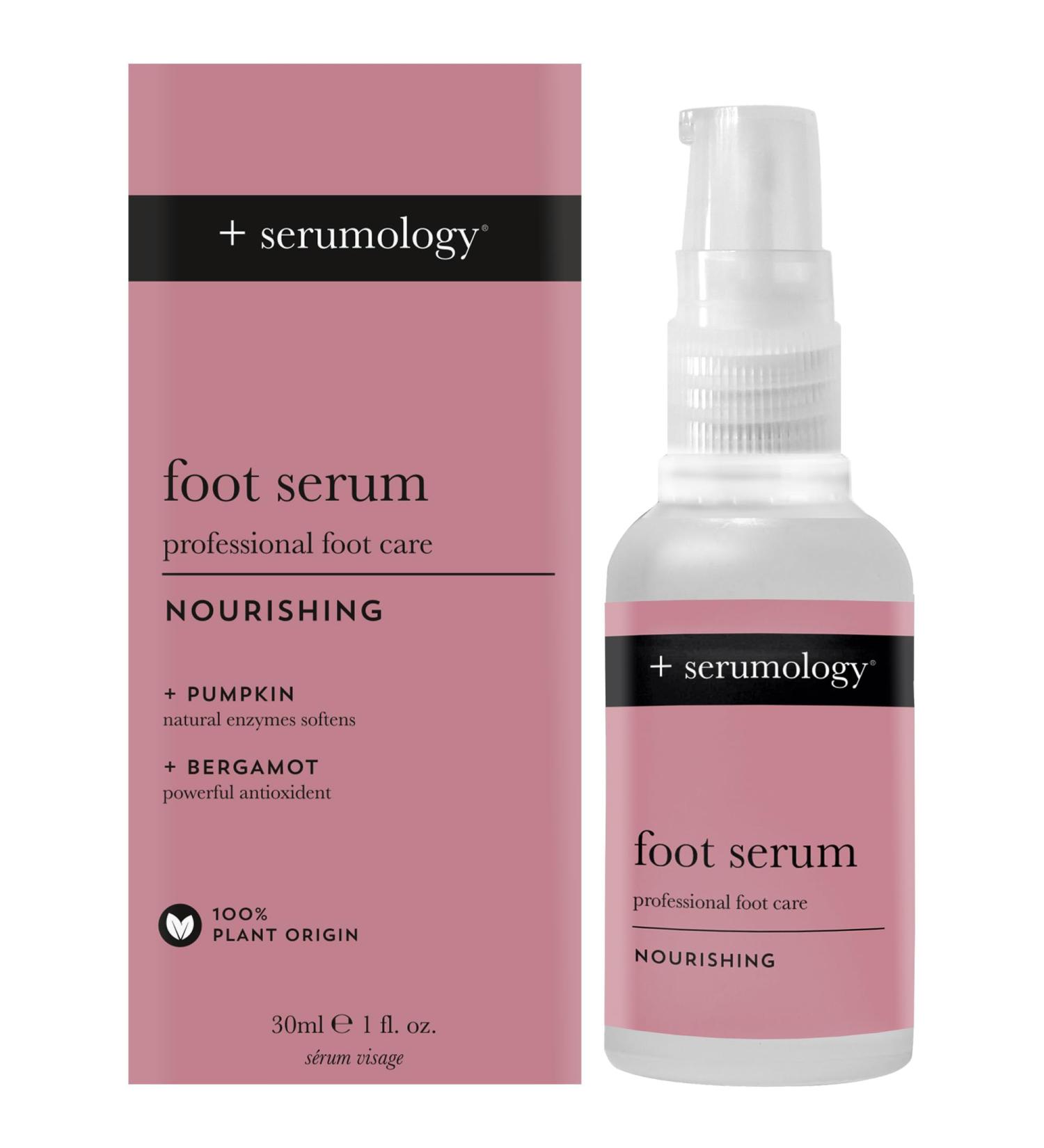 SERUMOLOGY FOOT Serum 30ml Professional Foot Care 100% Plant Based Nourishing Foot Cream Pumpkin & Bergamot - Buy Online on GoSupps.com