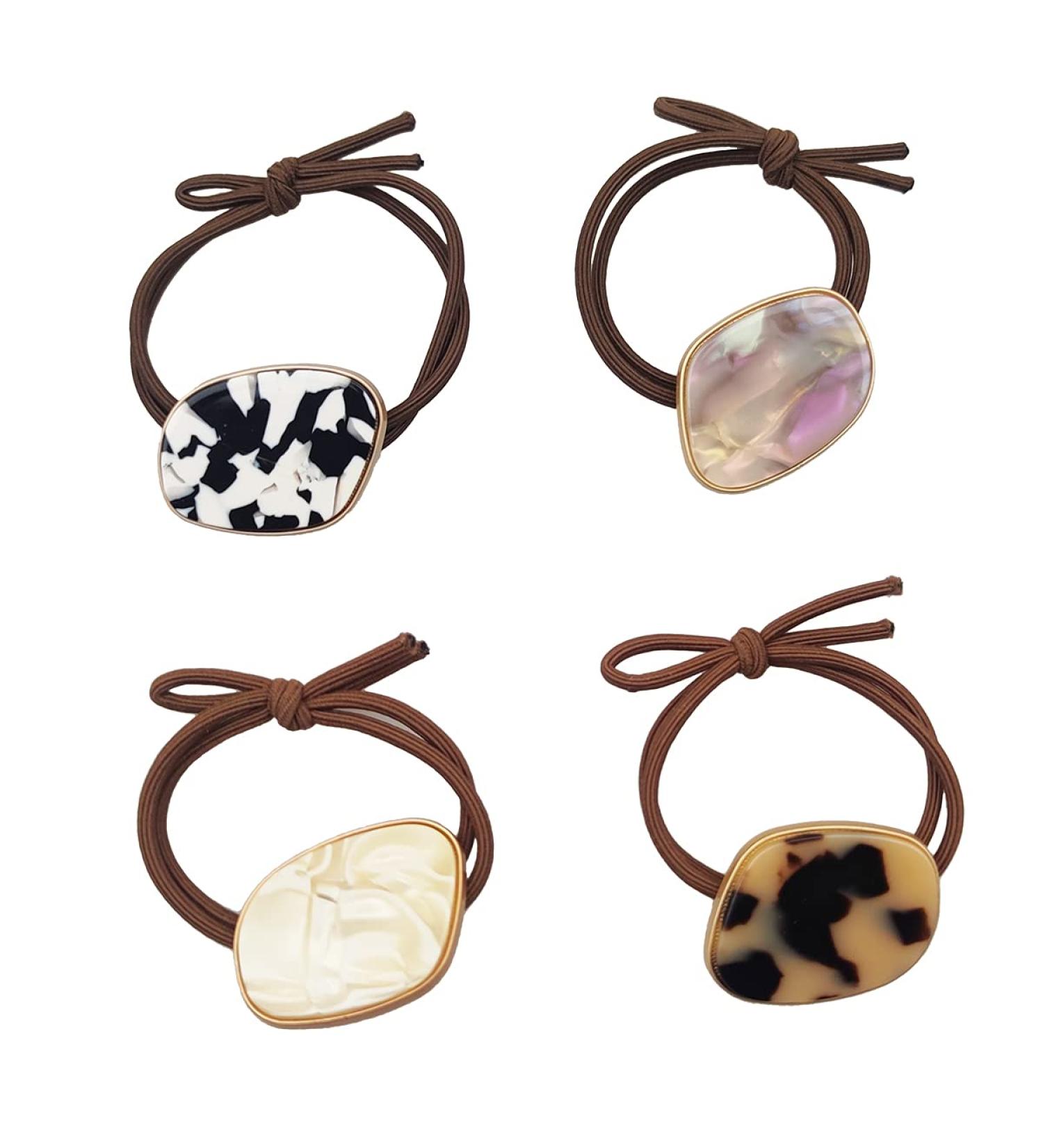 GRY 4PCS High Elasticity Hair Ties for Women - Ponytail Holders & Scrunchies for Thick or Thin Hair - Buy Online on GoSupps.com