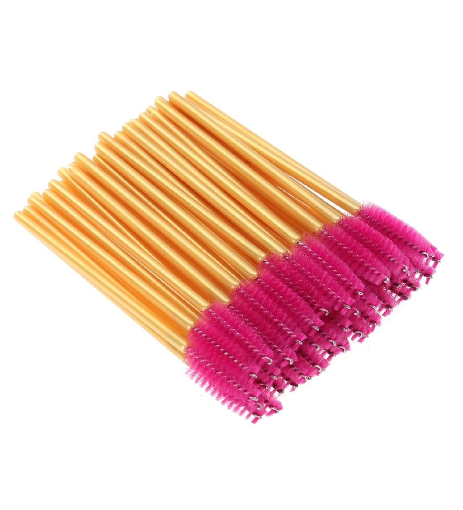 Beavorty 50 Pcs Colorful Mascara Disposable Eyelash Mascara Makeup Eyelash Brush Applicator Suite 50 Pcs Rose - Buy Online on GoSupps.com