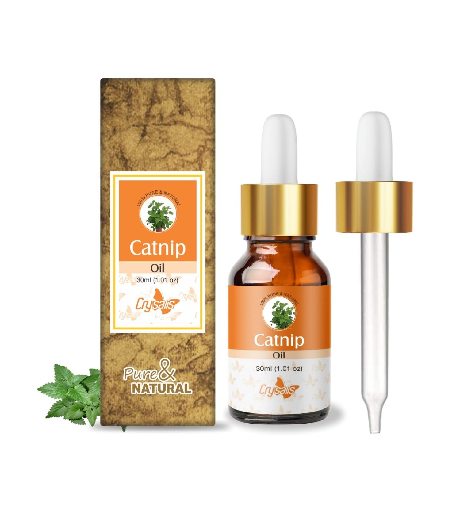 Crysalis Catnip Oil - 1.01 Fl Oz (30ml) | Pure Nepeta Cataria for Cats | International Shipping Available - Buy Online on GoSupps.com