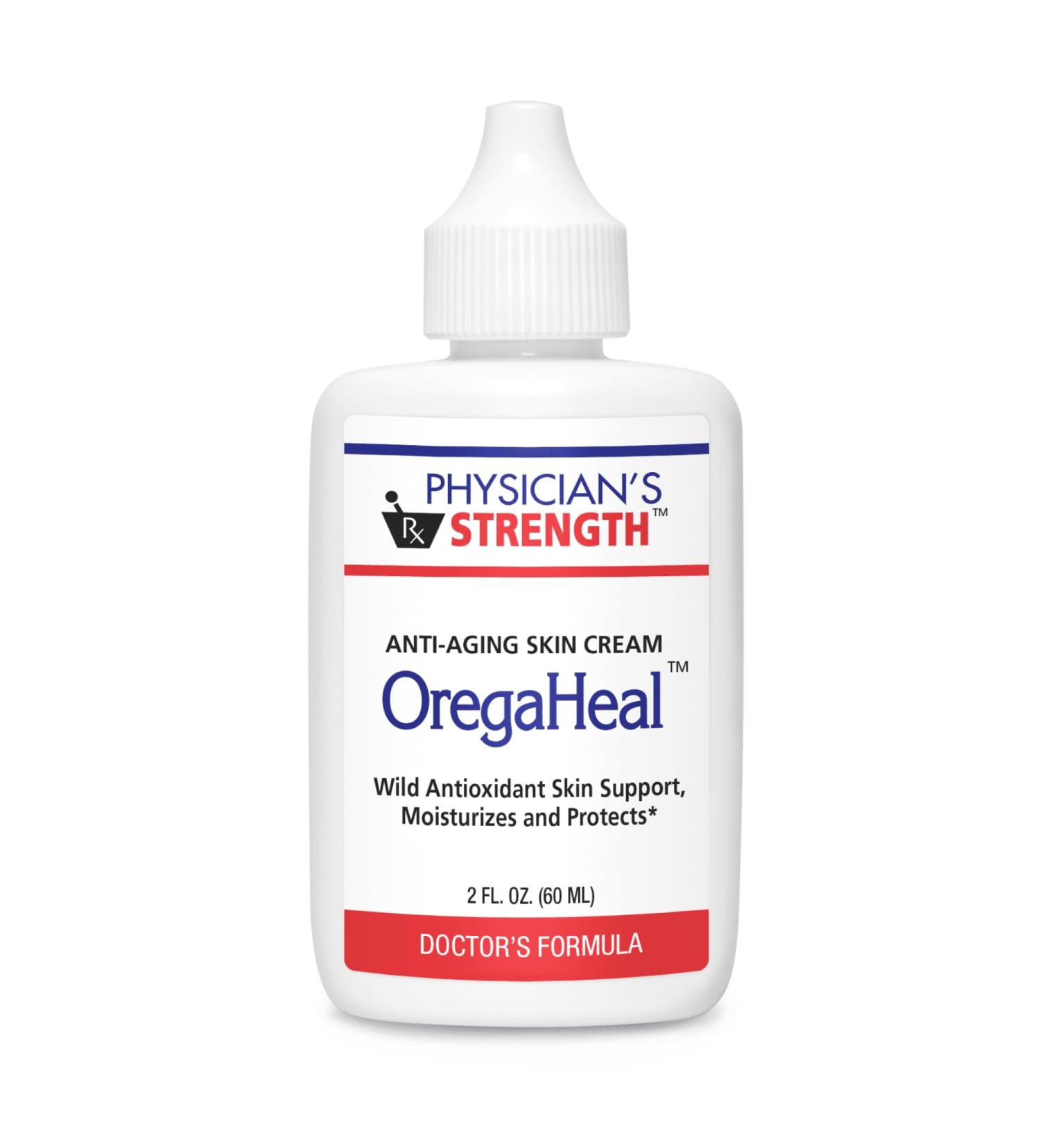 Physician's Strength OregaHeal Cream - 2 fl oz - Anti-Aging Skin Cream - Wild Antioxidant Skin Support - Moisturizes & Protects - Suitable for All Skin Types - Buy Online on GoSupps.com