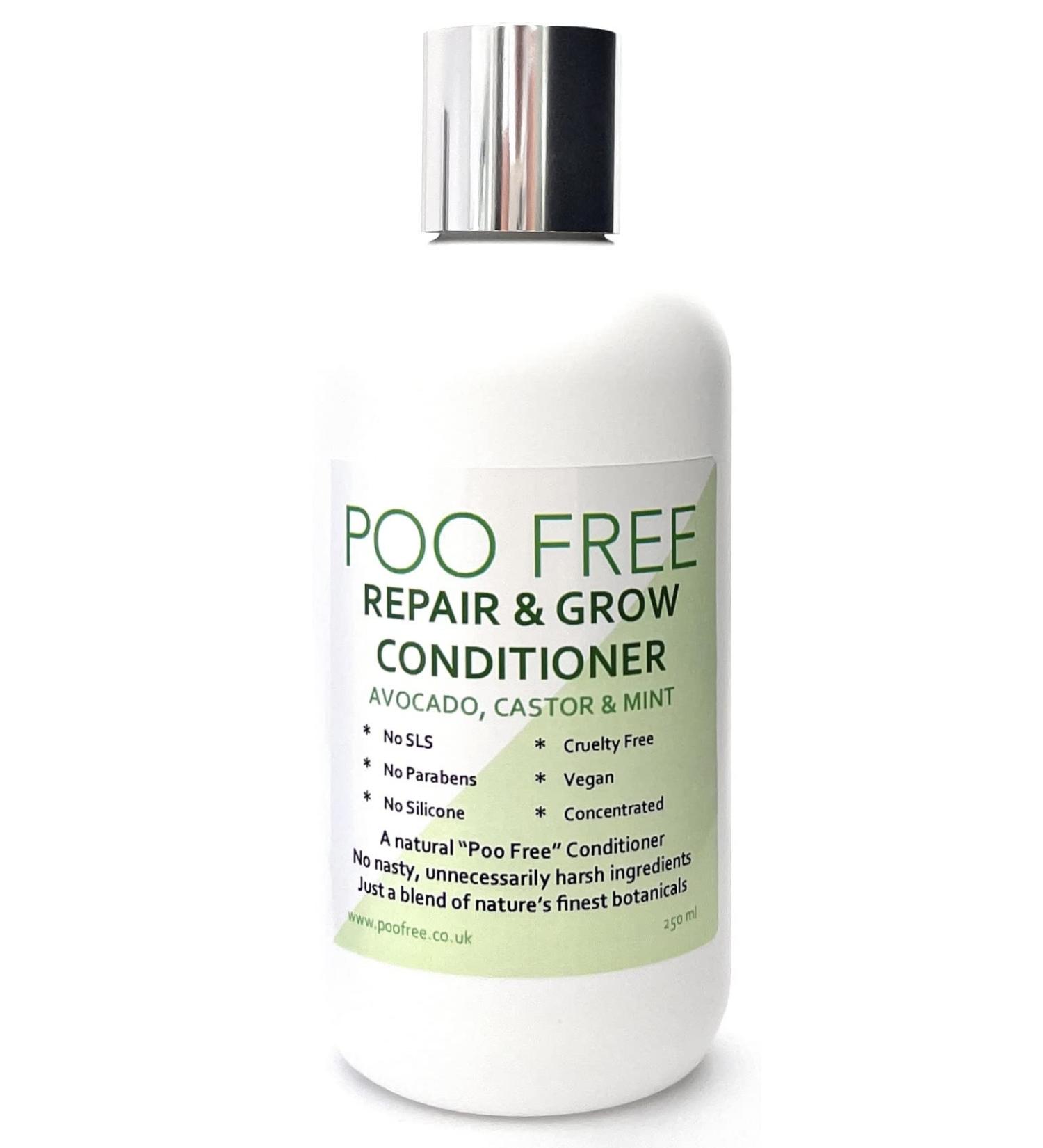 POO FREE Conditioner Repair & Grow - 99% Natural - Sulfate/Parabens Free - 250ml - Buy Online on GoSupps.com