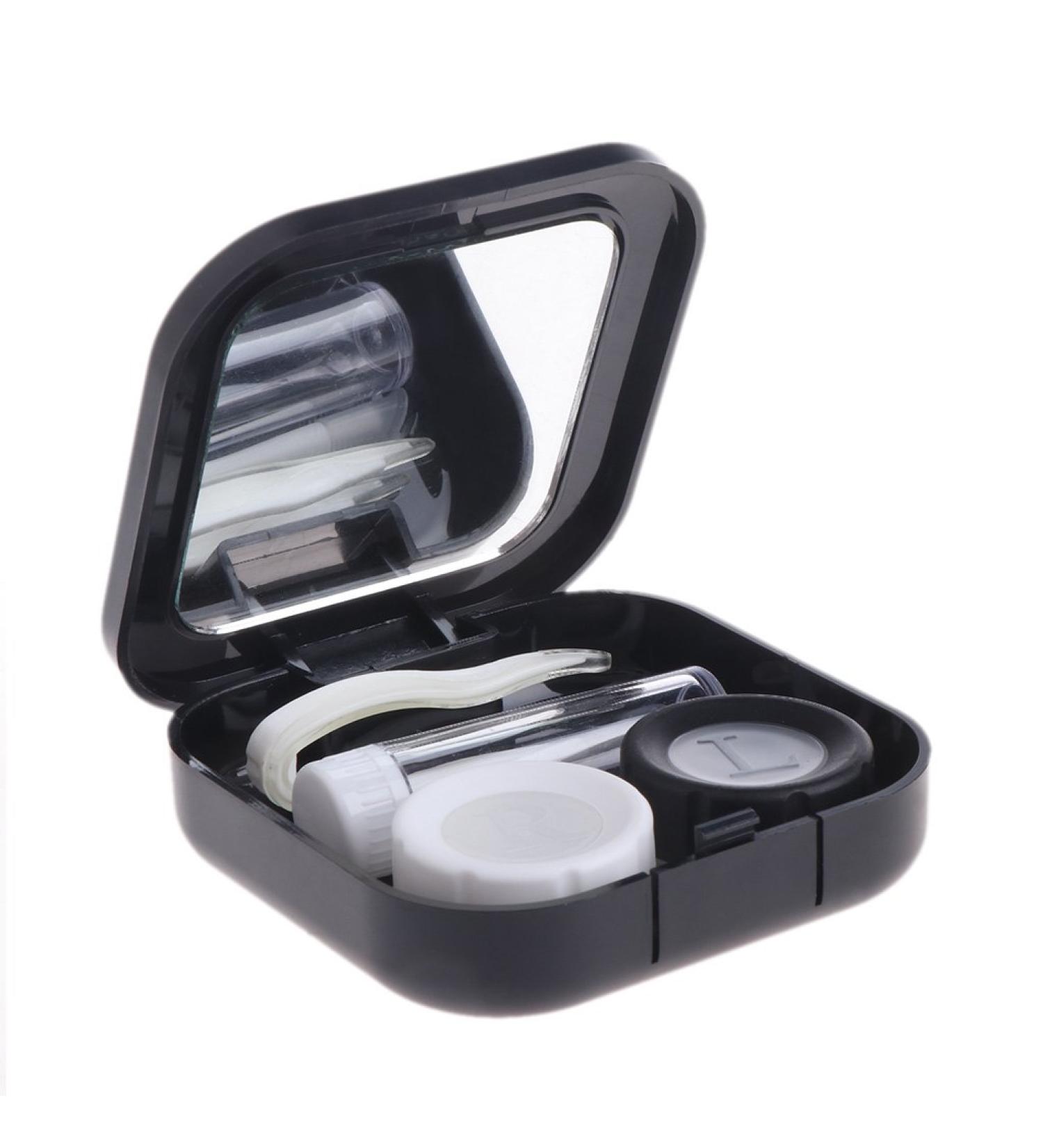 Shop Saddgo Contact Lens Case Eye Care Kit - Portable Black Container for Travel | Perfect Gift for Lens Users - Buy Online on GoSupps.com