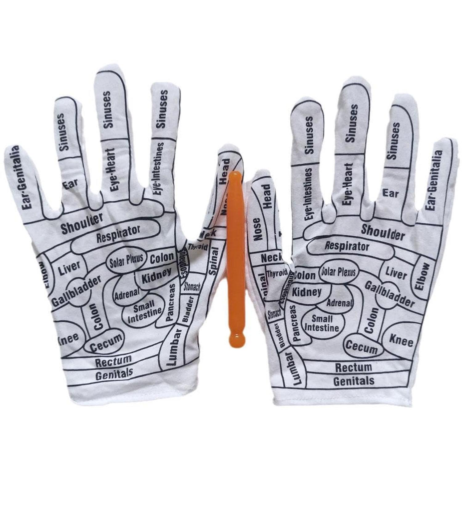 Buy Reusable White Massage Gloves for Hand Reflex Zone & Acupressure - K3F5 Peeling Tools - International Shipping Available - Buy Online on GoSupps.com