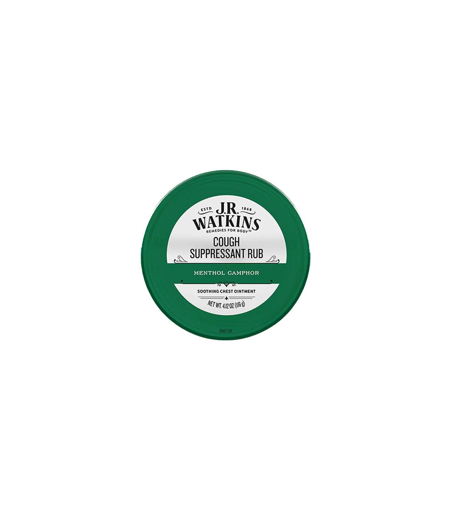 J.R. Watkins Menthol Camphor Cough Suppressant Vapor Rub - 4.12 oz Single Pack - Buy Online on GoSupps.com
