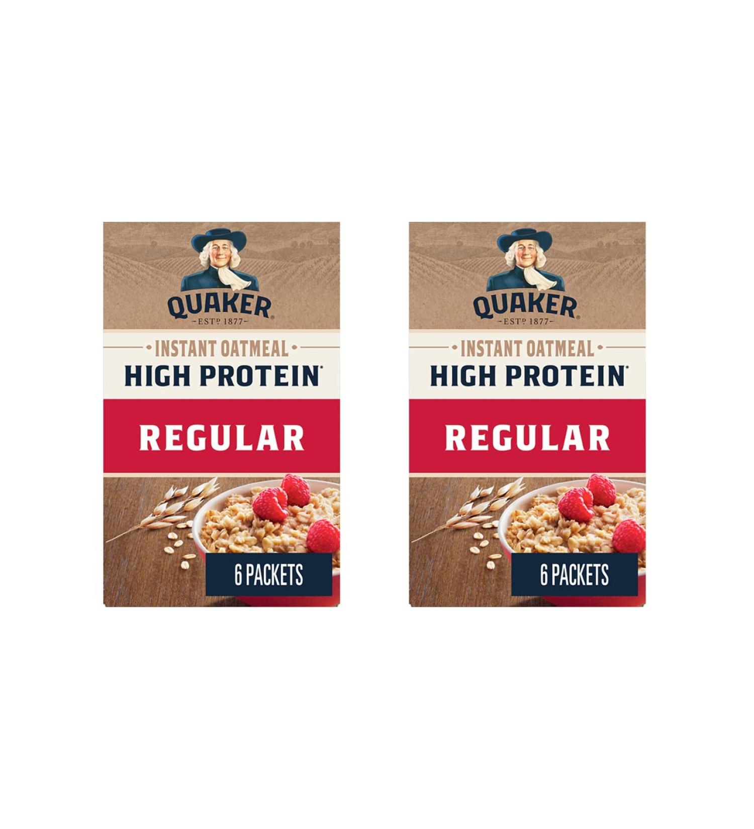 Instant Oatmeal High Protein Bundle. Includes (2) Boxes of Instant Oatmeal High Protein Regular Flavour (6 packets per box x 28g each) with BIG MAPLE Trivia Cards to Enjoy with your Breakfast or Snack. Whole Grain Canadian Oats - Buy Online on GoSupps.com