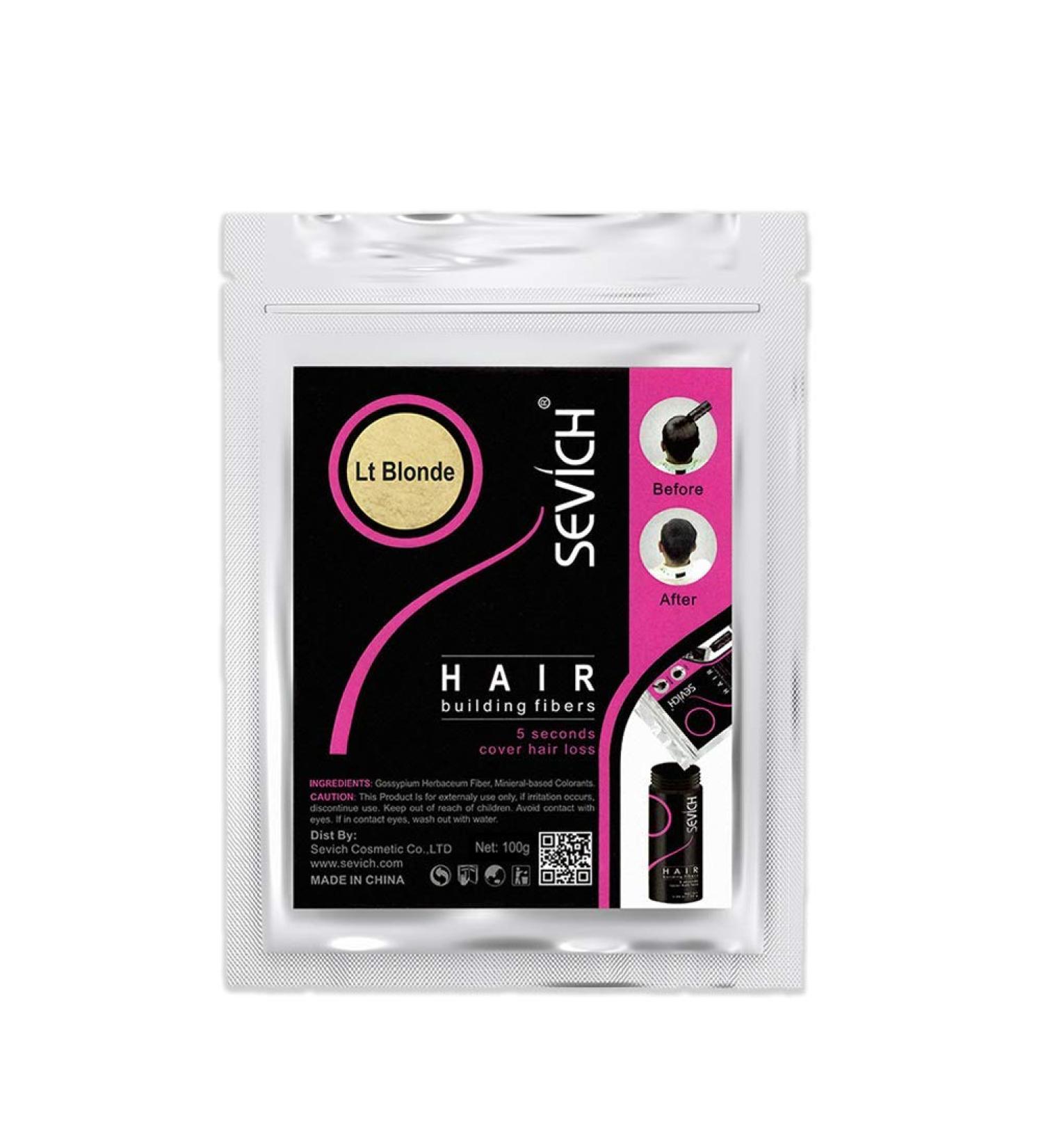 Sevich Hair Fibers - Original 100g Light Blonde Keratin Hair Building Fibers for Thin Hair | Fast International Shipping - Buy Online on GoSupps.com