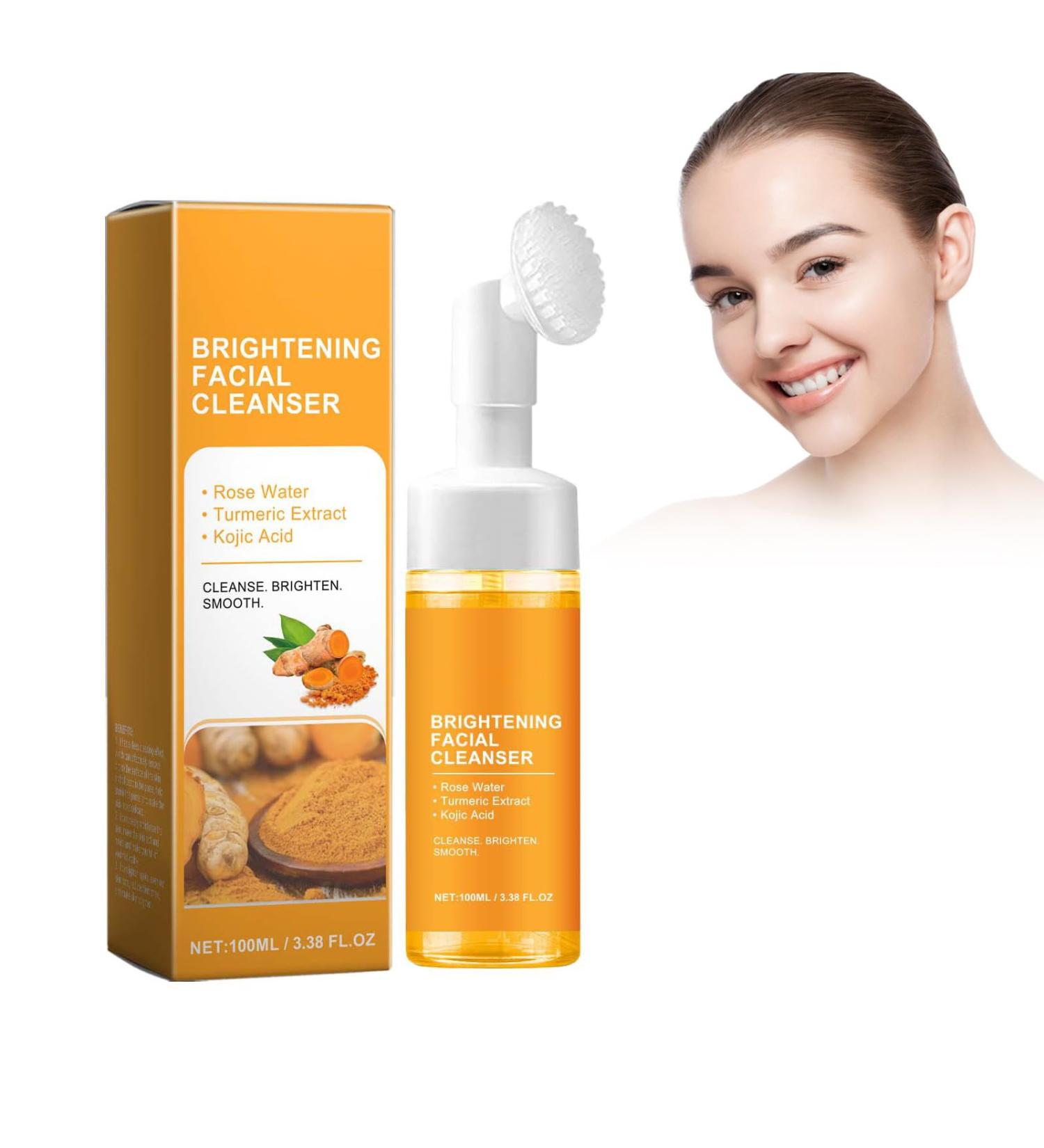 Turmeric Facial Cleanser Turmeric Face Wash Nettoyant pour le visage au curcuma Nettoyant Exfoliant Pour Le Visage Au Curcuma Nettoie le visage du s bum Hydrate la peau