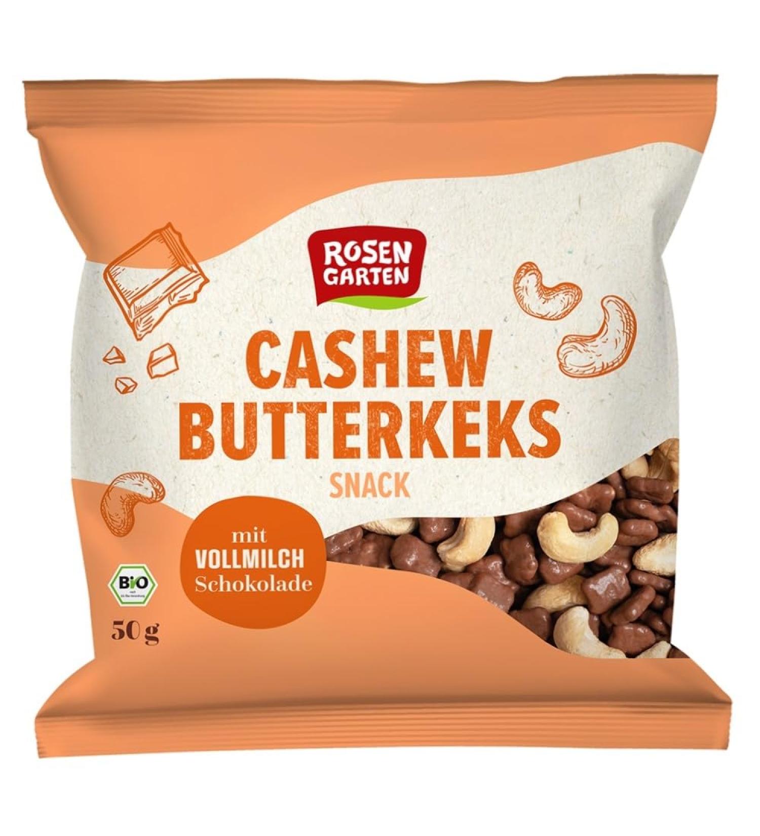 Rosengarten Cashew Butter Cookies, 4-Pack, 50g