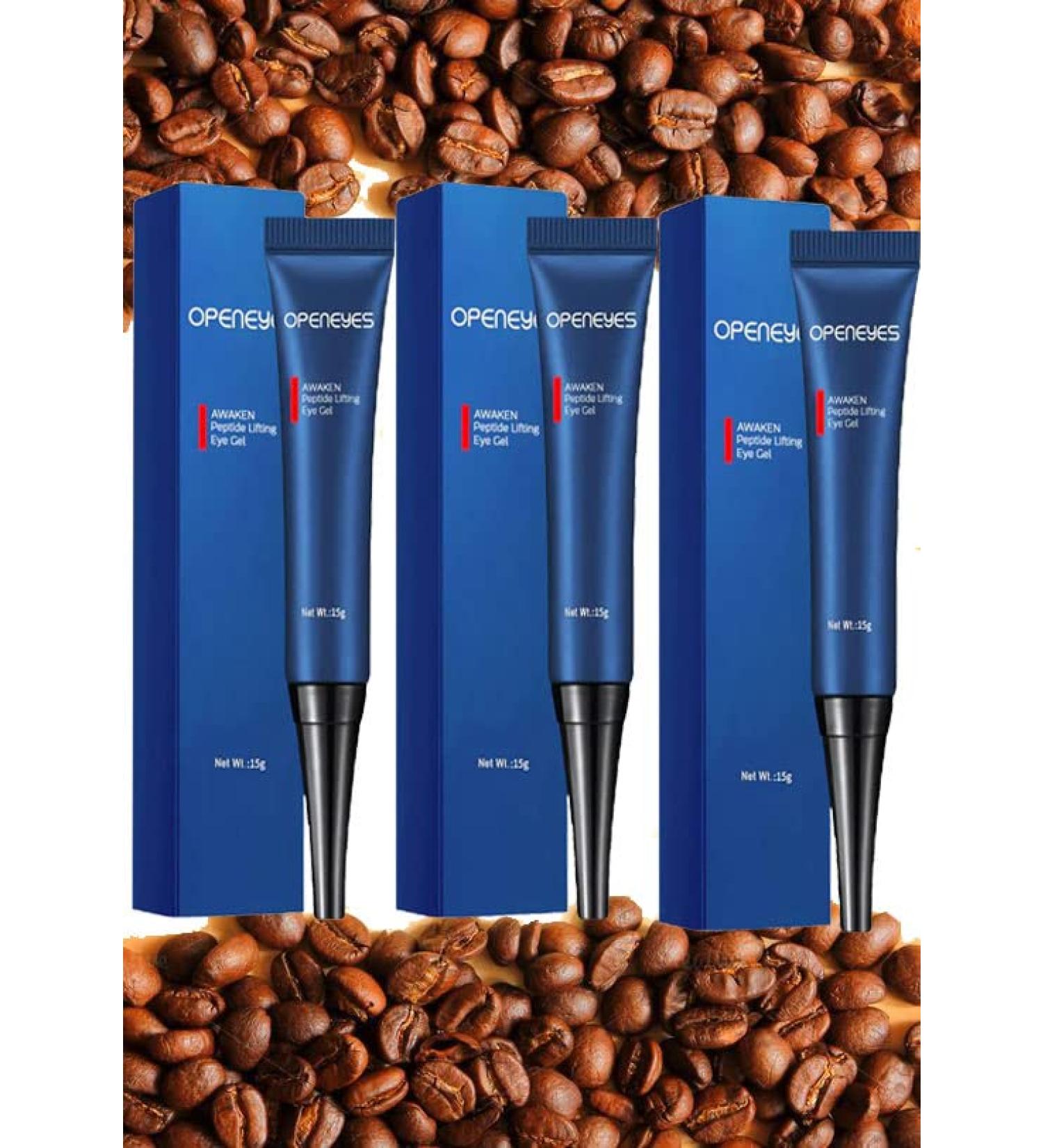 Awaken Peptide Lifting Eye Gel for Men - Reduces Dark Circles & Eye Bags - 3 Pack - Buy Online on GoSupps.com