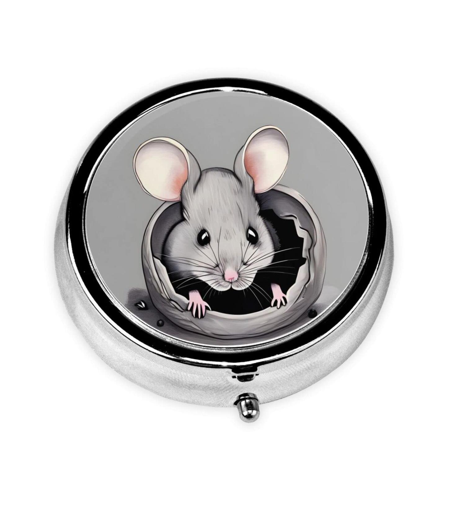 Buy Grey Ratround Pill Box - 3 Compartment Organizer | Portable Travel Pill Box for International Shipping - Buy Online on GoSupps.com
