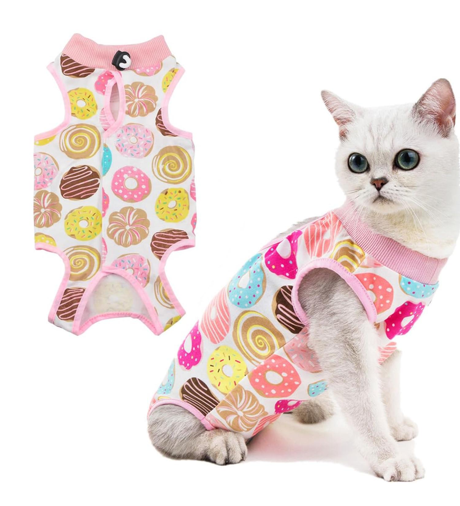 VZUHSW Cat Recovery Shirt | Post-Surgery Medical Pet Clothing for Sterilized Cats & Kittens - Anti-Laceration Protection - Buy Online on GoSupps.com