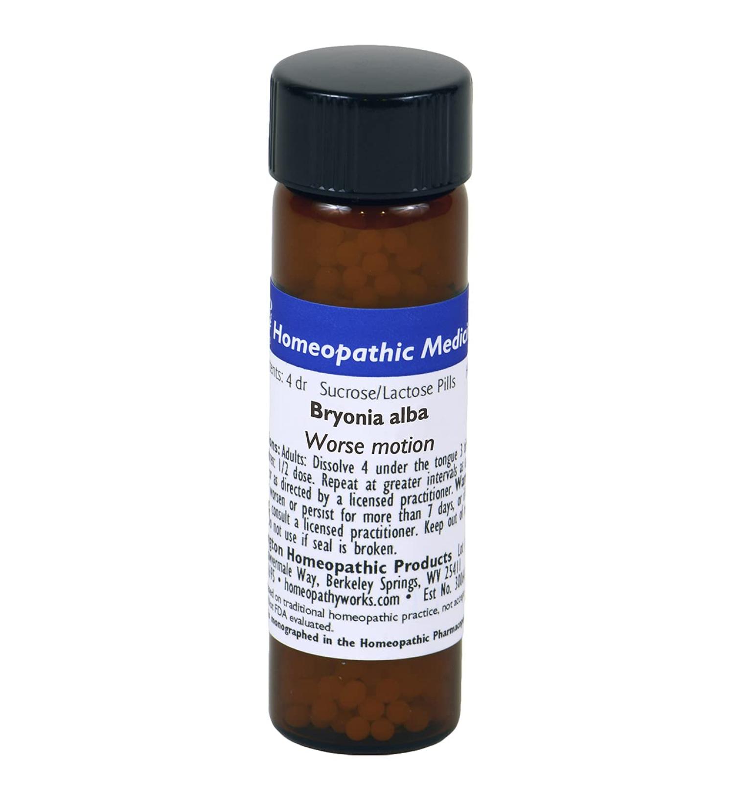 Bryonia Alba 30C. 900 pellets. Useful for Conditions That are Worse from Motion.* Made by The Oldest Homeopathic Company in America.