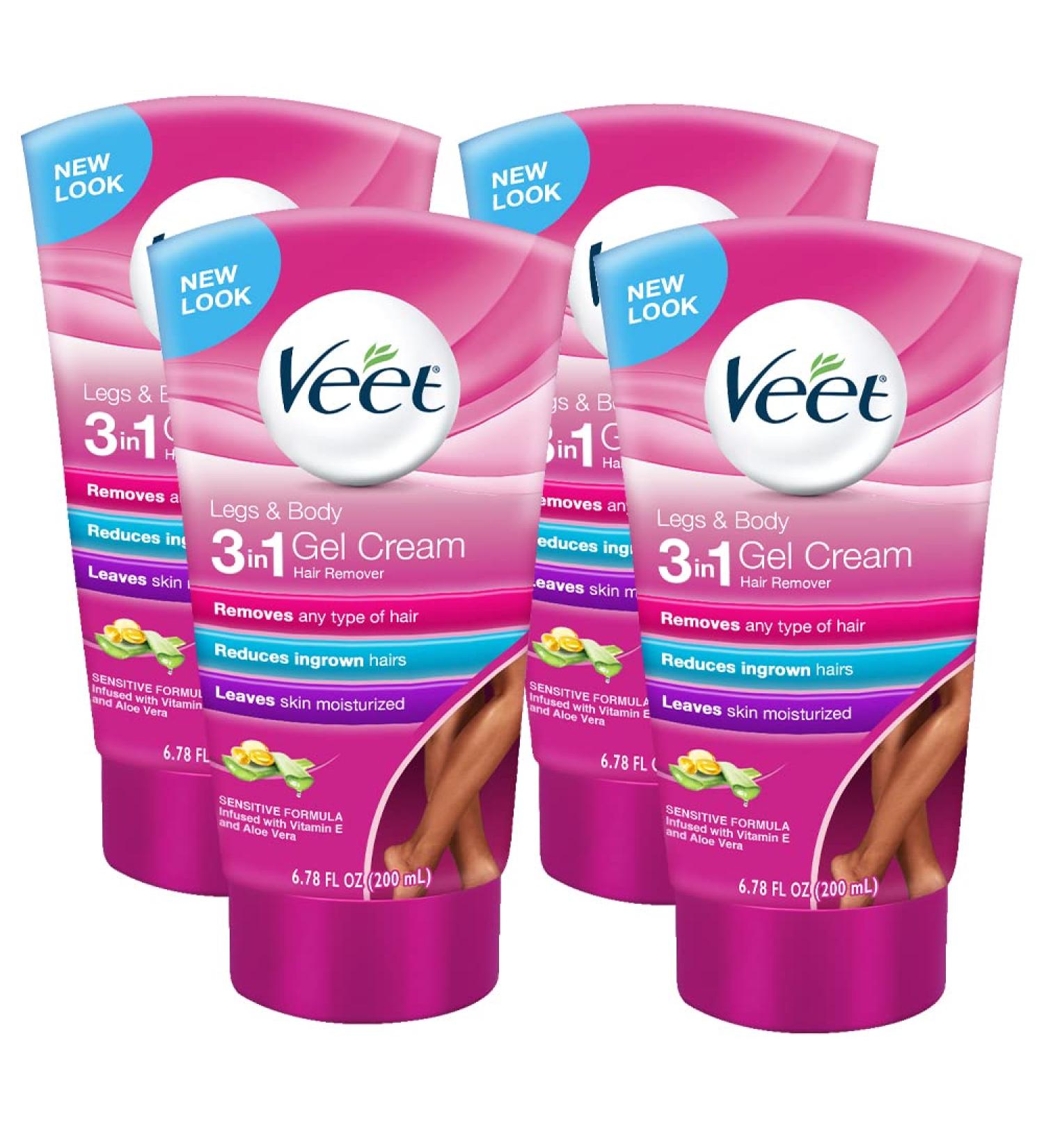 VEET Hair Removal Cream Sensitive Formula 6.78 oz - Pack of 4 | 6.7 Fl Oz x 4 - Buy Online on GoSupps.com