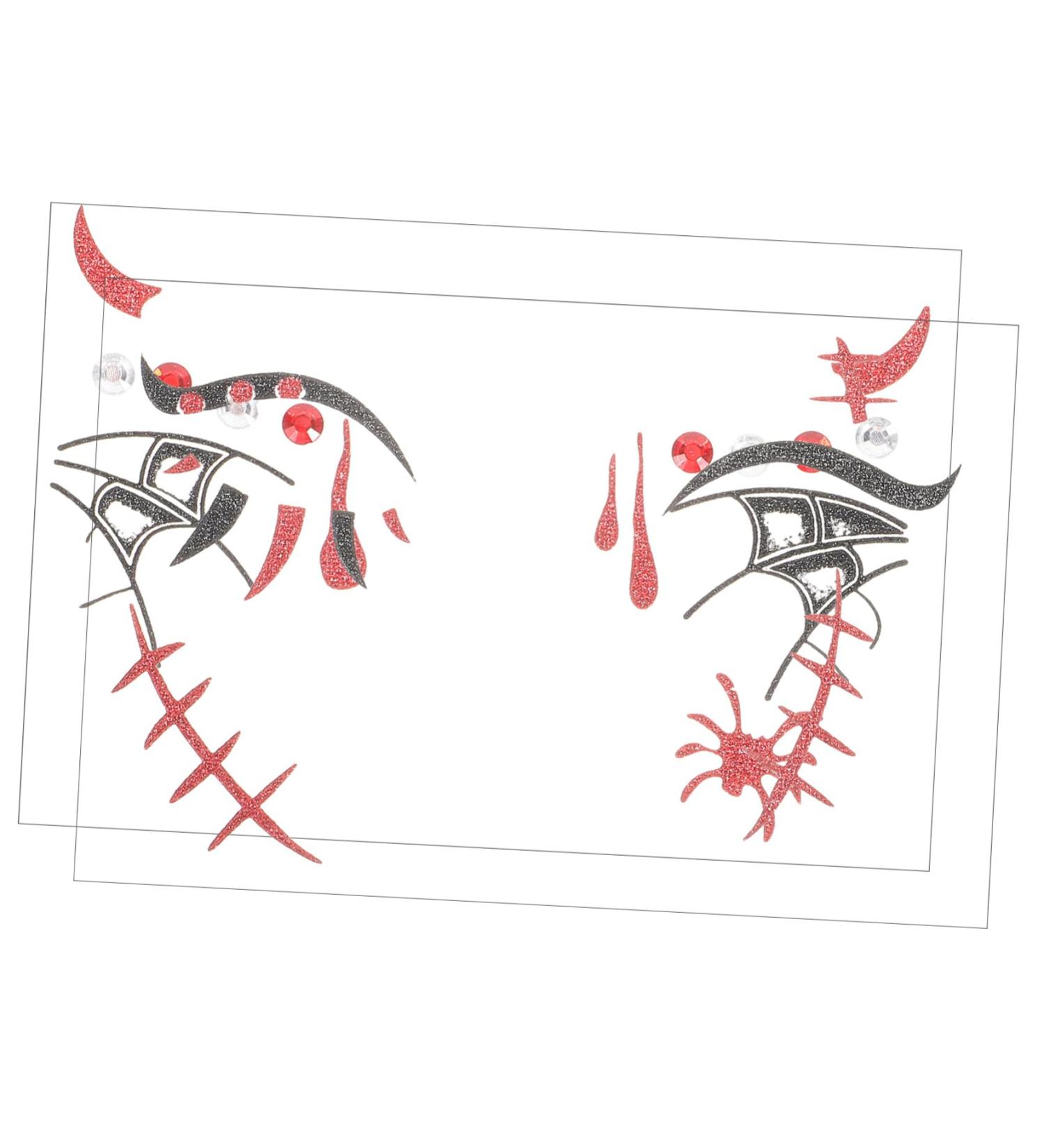 COHEALI 2 Sheets Halloween Decorations Sticker Halloween Temporary for Face for Face Halloween Temporary Face for Diy Eye Patch Plastic Rhinestones - Buy Online on GoSupps.com