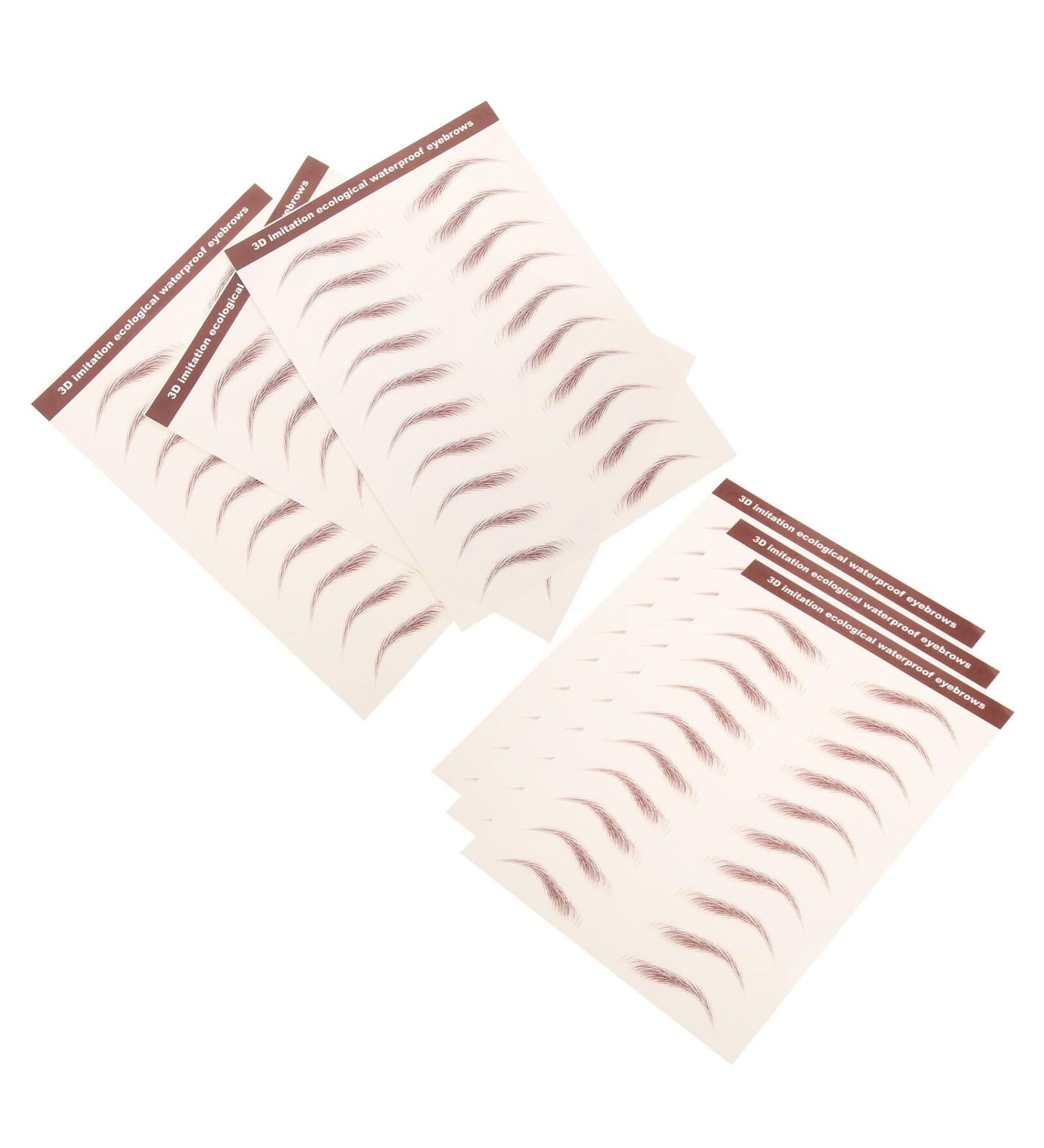 6 Feuilles d'Autocollants pour Sourcils Effet Poil Poil Imperm ables Autocollants de Maquillage pour Visage Kit de Faux Sourcils D coller pour Usage Quotidien et Retouches - Buy Online on GoSupps.com