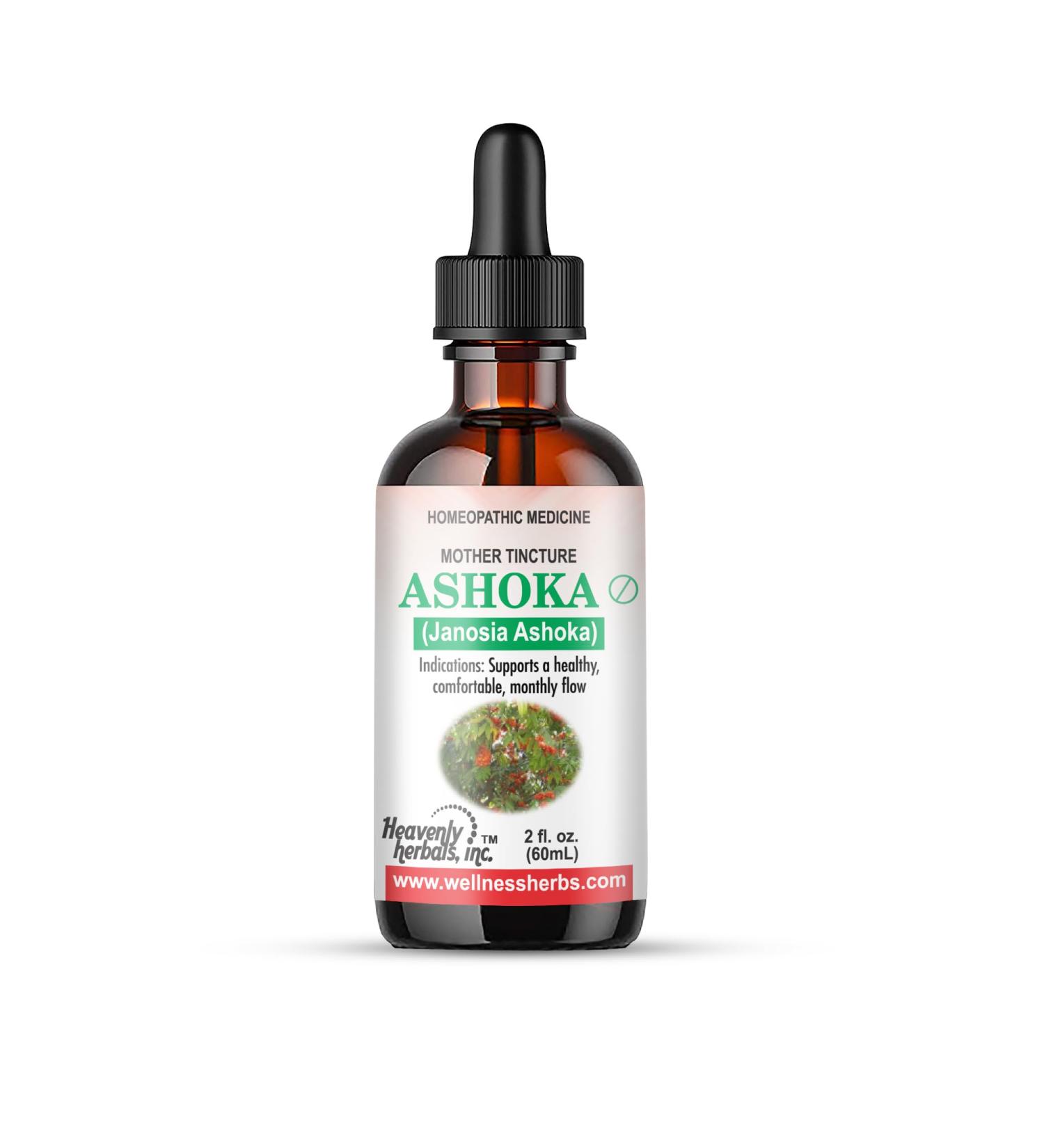 Heavenly Herbals Ashoka Q Mother Tincture - Natural Uterine Tonic for Healthy Menstruation - 2.0 fl oz - Made in USA - Buy Online on GoSupps.com