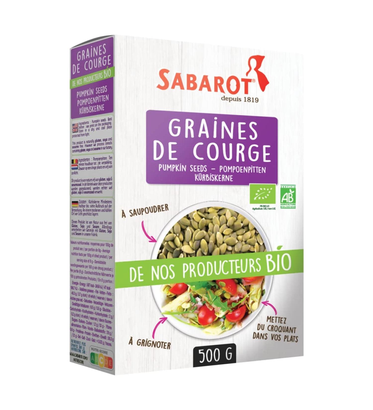 Organic Squash Seeds - Case 500g - Sabarot - Buy Online on GoSupps.com