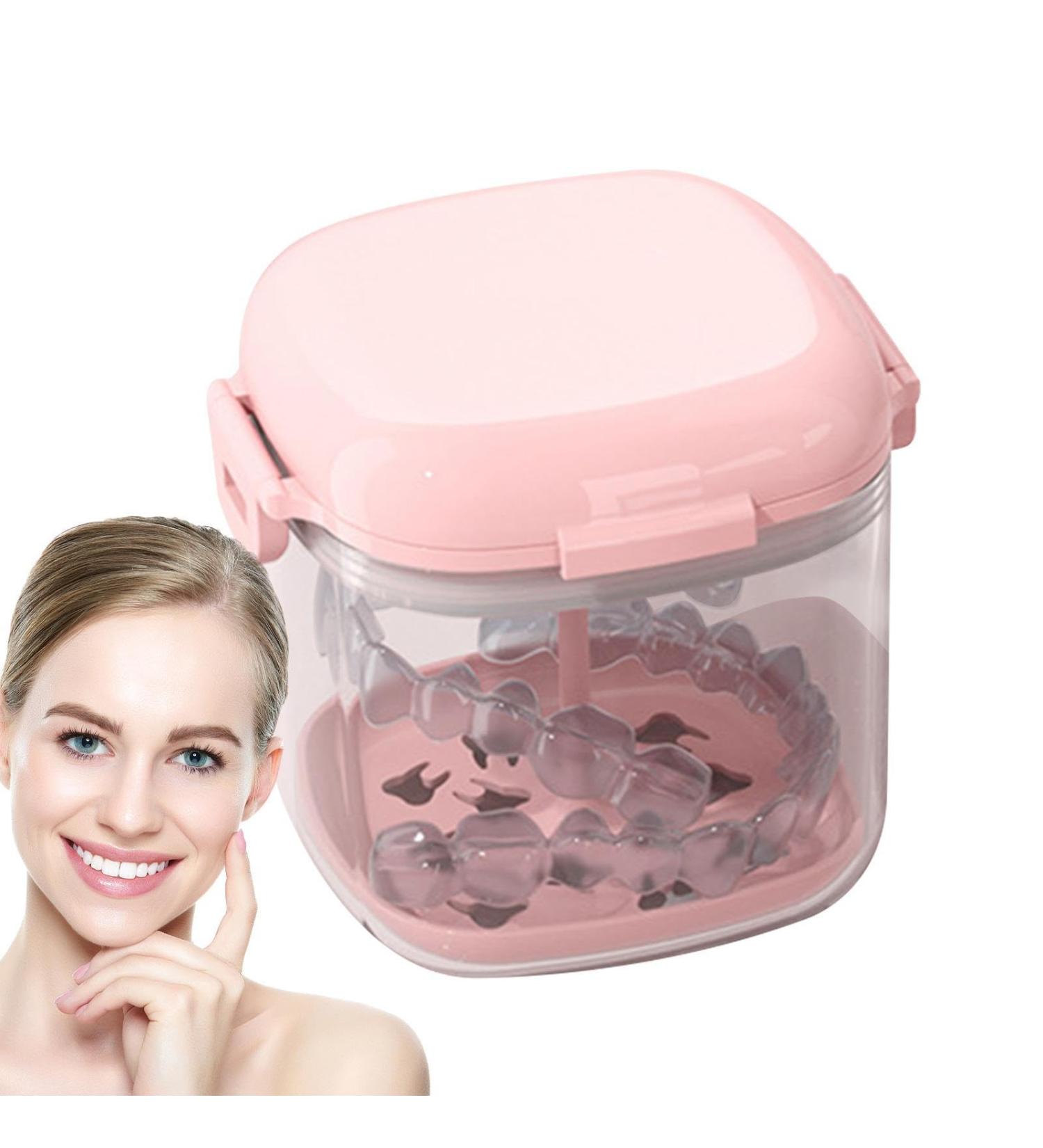 Ristyur Rosa Retainer Holder | Hollow Tooth-Aligner Case with Mirror & Brush | Orthodontic Box for Braces - Transparent Food-Grade Protection - Buy Online on GoSupps.com