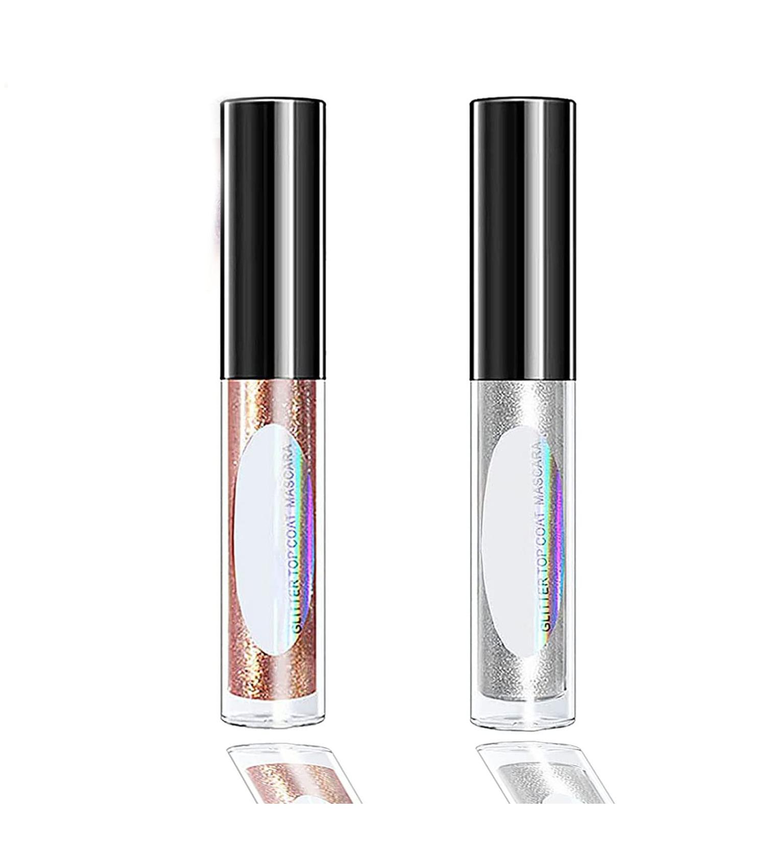 Glitter Mascara Topper Colored Mascara Waterproof Mascara Smudge-Proof Quick-Drying Glitter Eyelash Cream Curling Long Lasting Eyelashes for Women Girls (01# & 02#) - Buy Online on GoSupps.com
