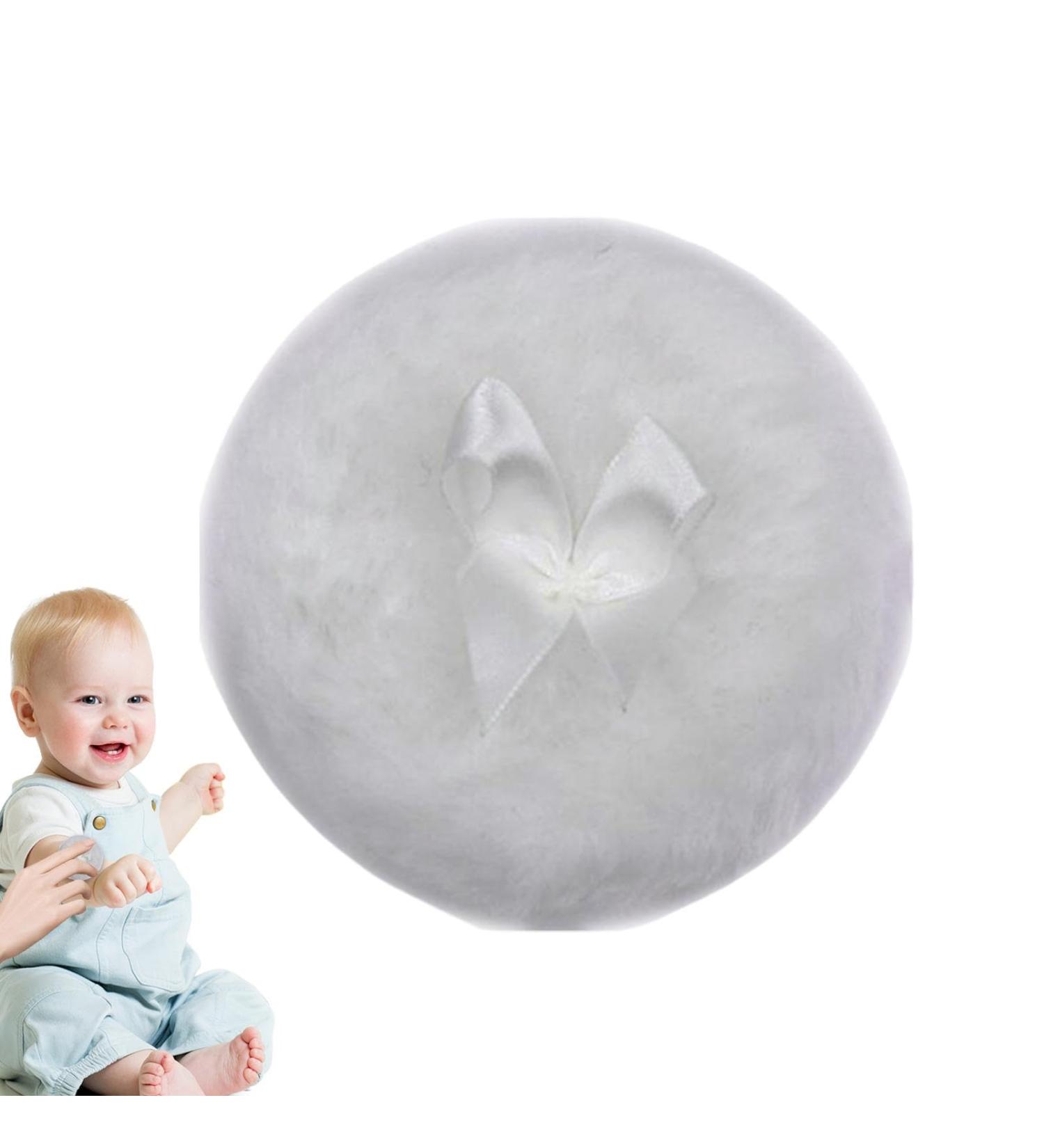 Body Powder Puff | Ultra Soft Round Makeup Powder Puff with Ribbon Bow - Makeup Puff Dry Makeup Tool Body Powder Applicator for Home Travel White - Buy Online on GoSupps.com