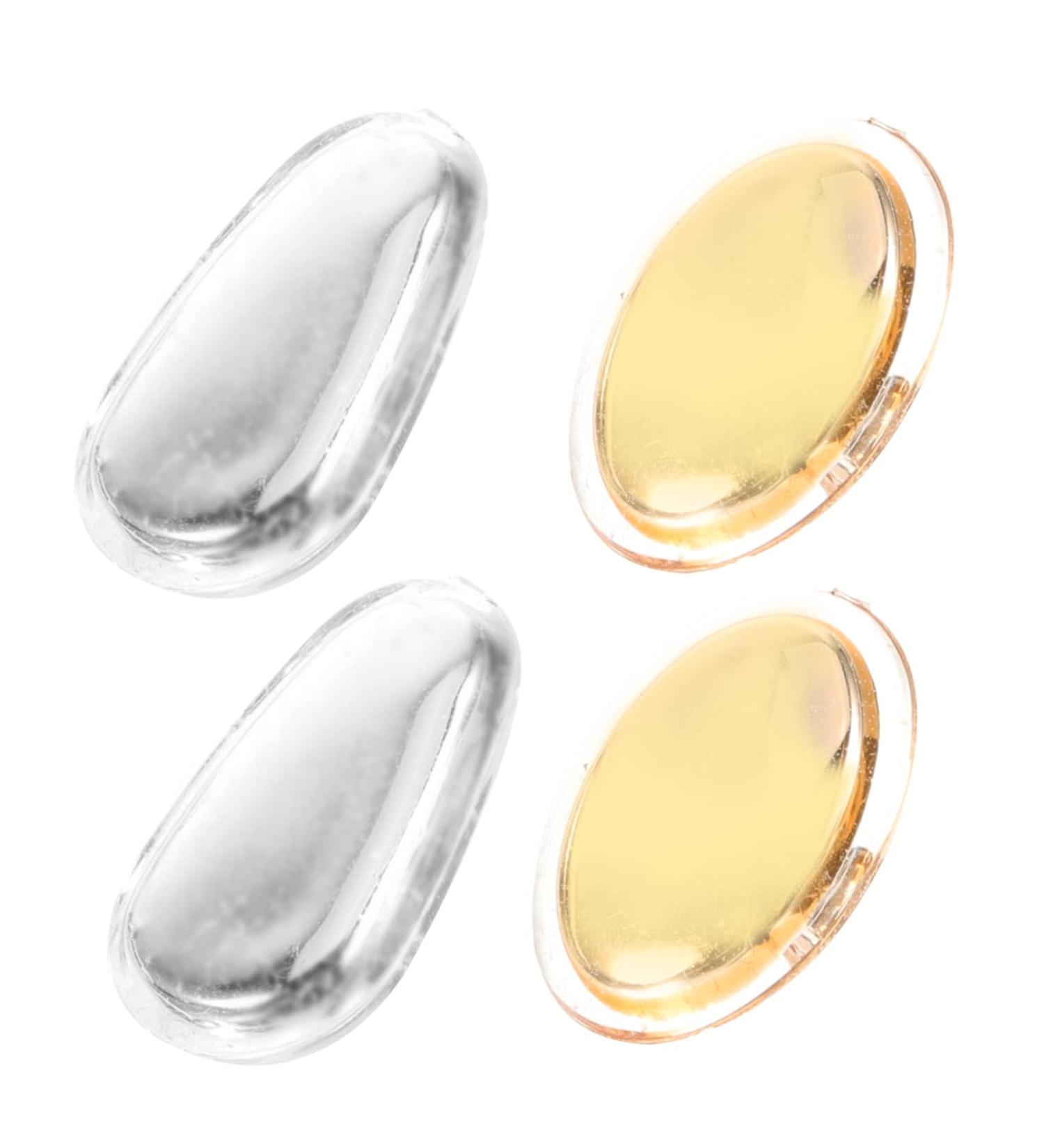 2 Pairs Glasses Nose Pads - Comfortable Nose Saddle Bridge Cushions for Eyewear | Transparent Zinc Alloy Sunglasses Frame Pads - Portable & Durable - Buy Online on GoSupps.com