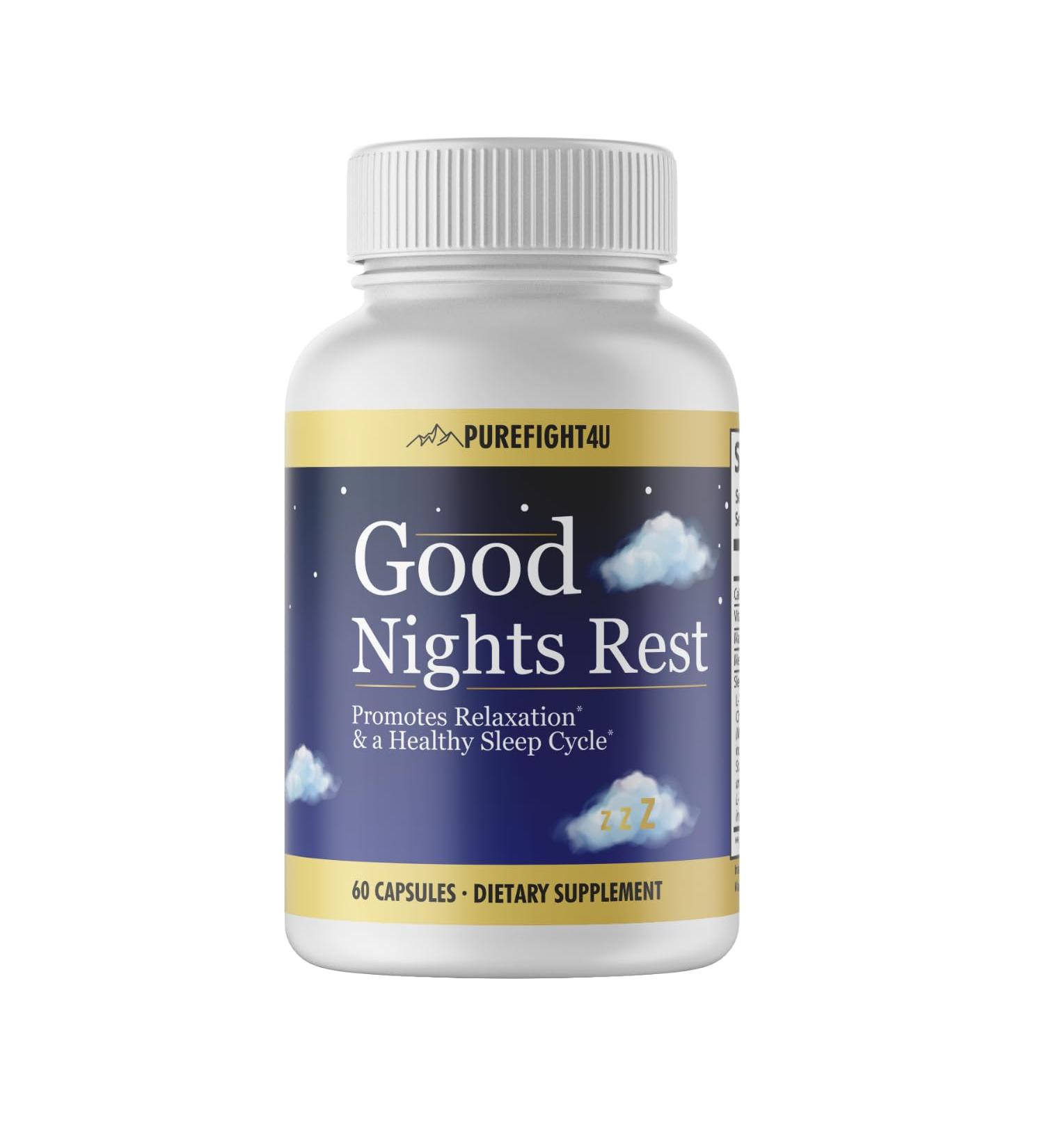 Good Night Rest Promotes Relaxation & Healthy Sleep Cycle Dietary Supplement | 60 Capsules - Buy Online on GoSupps.com