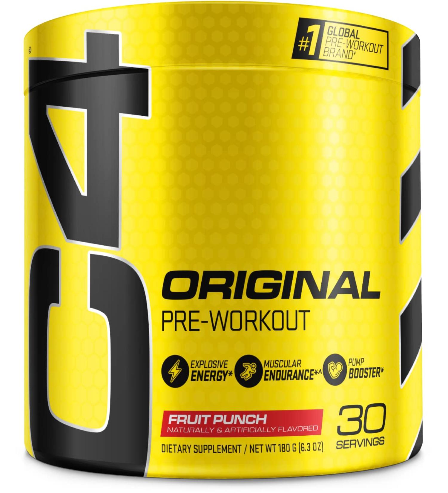 Cellucor C4 Original Pre Workout Powder Fruit Punch - Sugar Free Energy Boost with Vitamin C & Immune Support - 30 Servings (Pack of 1) - Buy Online on GoSupps.com