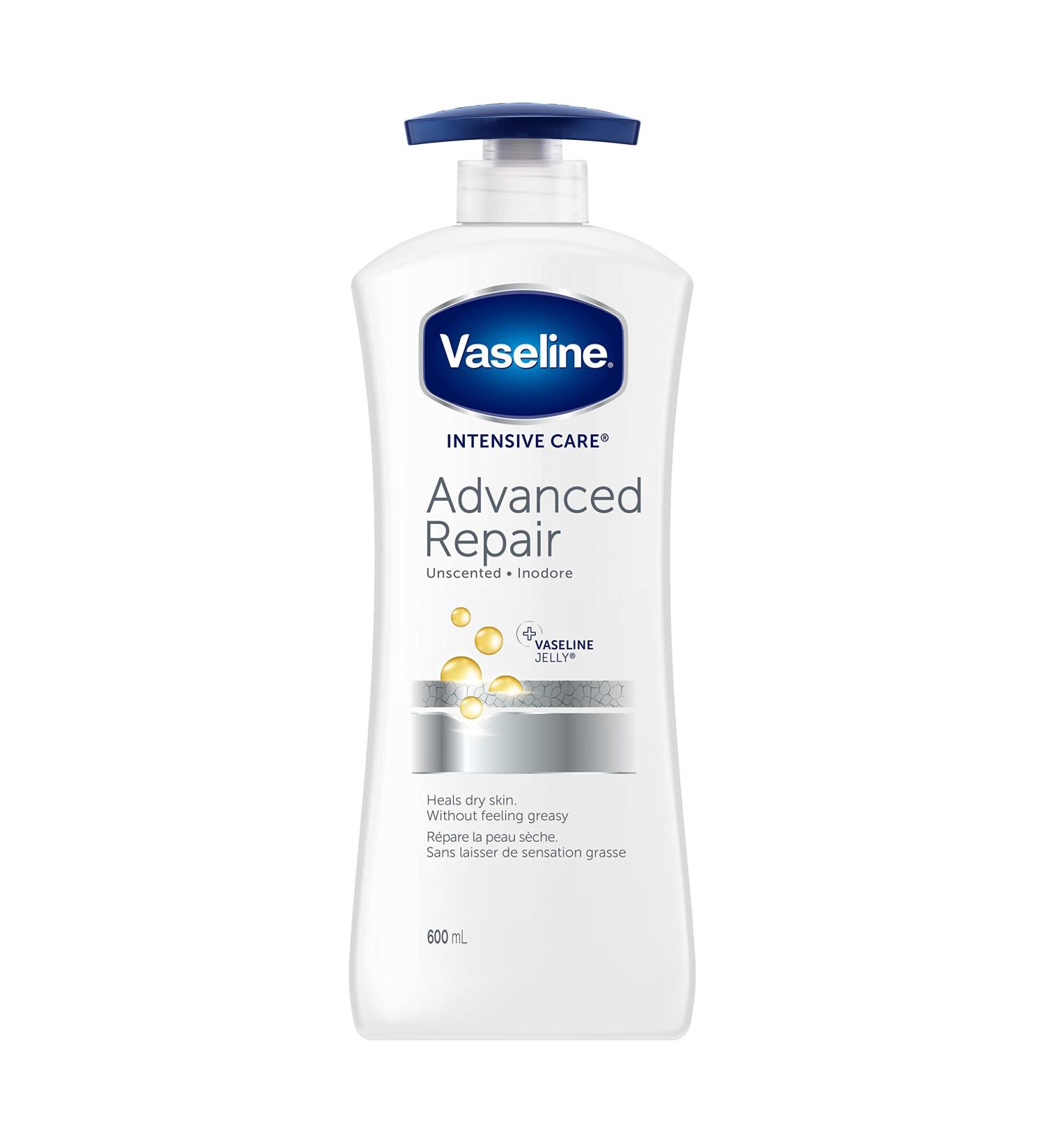 Vaseline Intensive Care Advanced Repair Unscented Lotion 600ml - Deep Moisturizing & Hydration for All Skin Types - Buy Internationally - Buy Online on GoSupps.com
