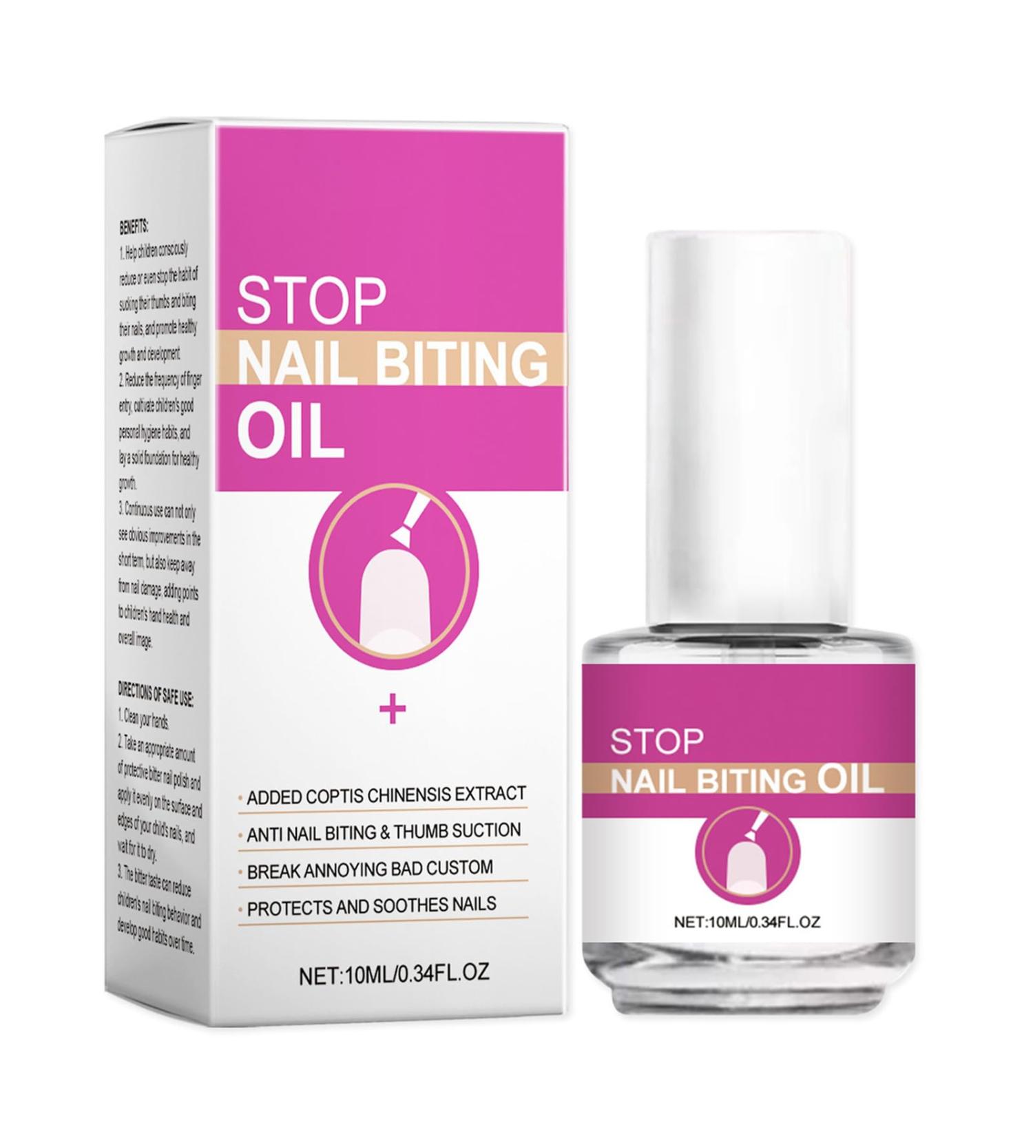 Anti Nail Biting Nail Polish - Stop Nail Repair Nail Varnish - Stop Biting Your Nails - Nail Biting Prevention - Clear Nail Varnish Discourages Nail Biting & Thumb Sucking For Children & Adults - 10ml - Buy Online on GoSupps.com