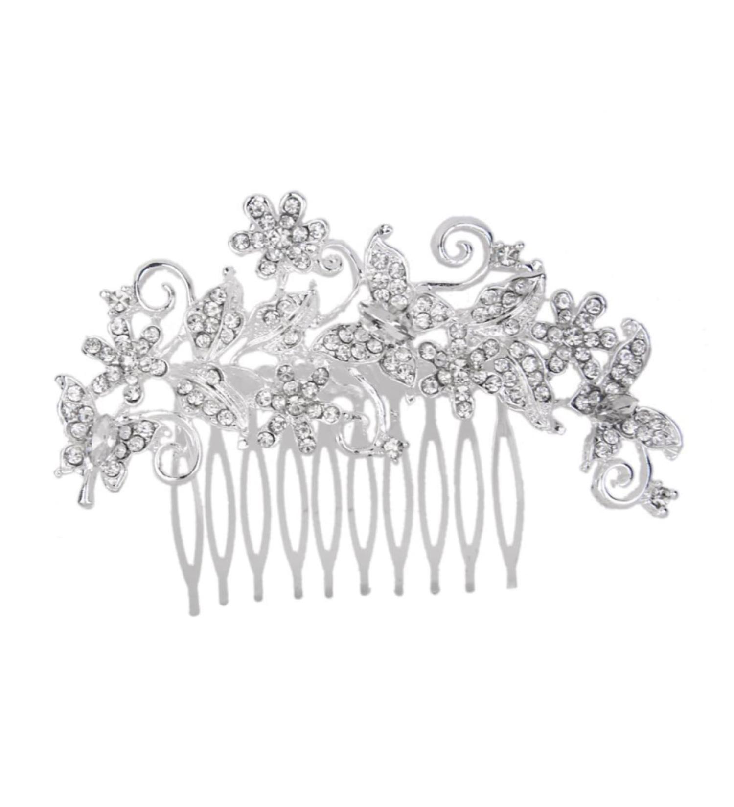 Ipetboom Bridal Wedding Hair Comb Vintage Alloy Hair Comb Crystal Hair Comb Rhinestone Headpiece Hair Comb Slide Clip Hairpiece Tiara Wig Rhinestone Comb Bride Hairpin Rhinestones - Buy Online on GoSupps.com