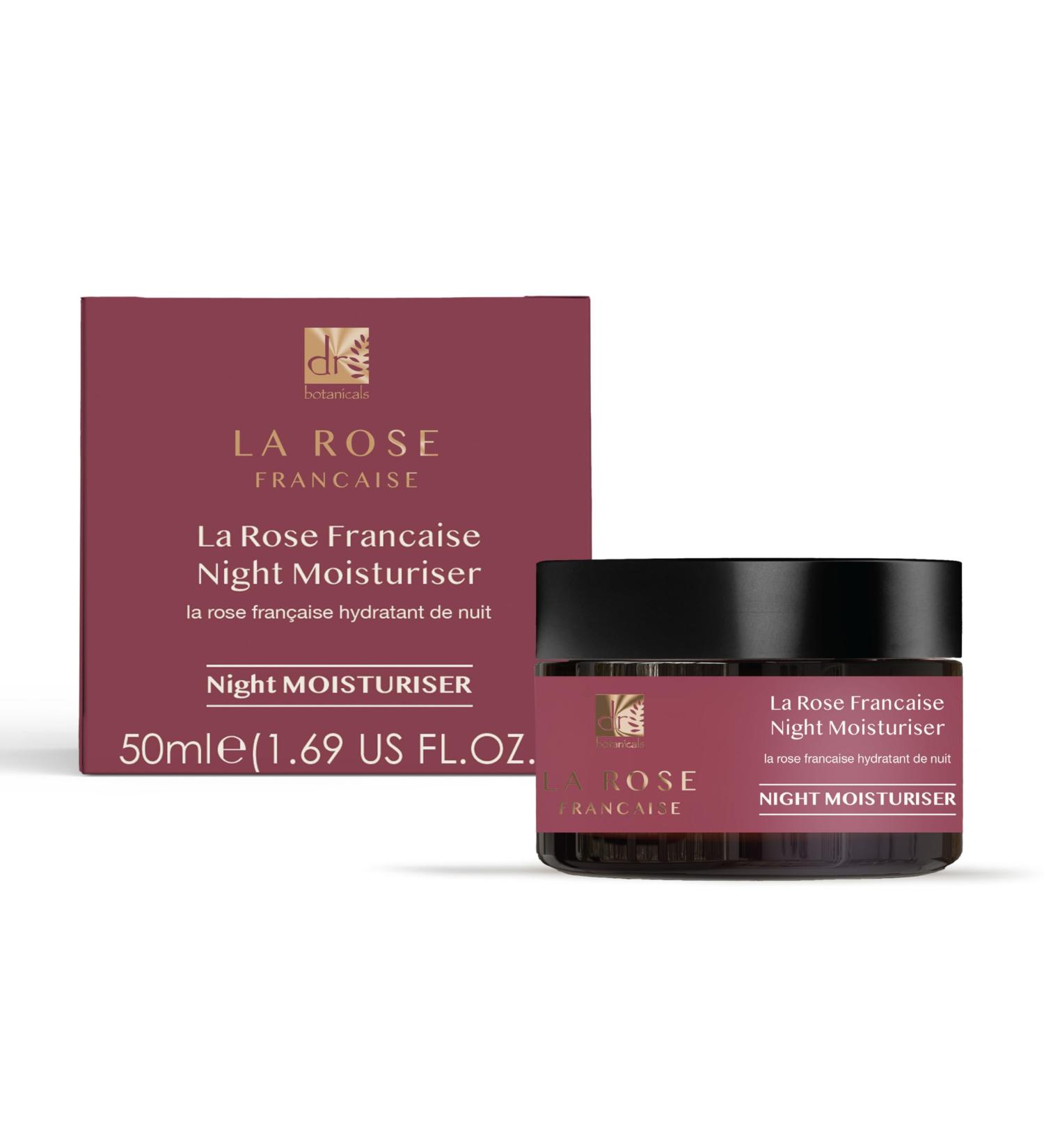 Dr Botanicals La Rose Fran aise Anti-Aging Night Moisturizer 50ml | Reduces the appearance of fine lines and wrinkles | Soothes and hydrates skin - Buy Online on GoSupps.com