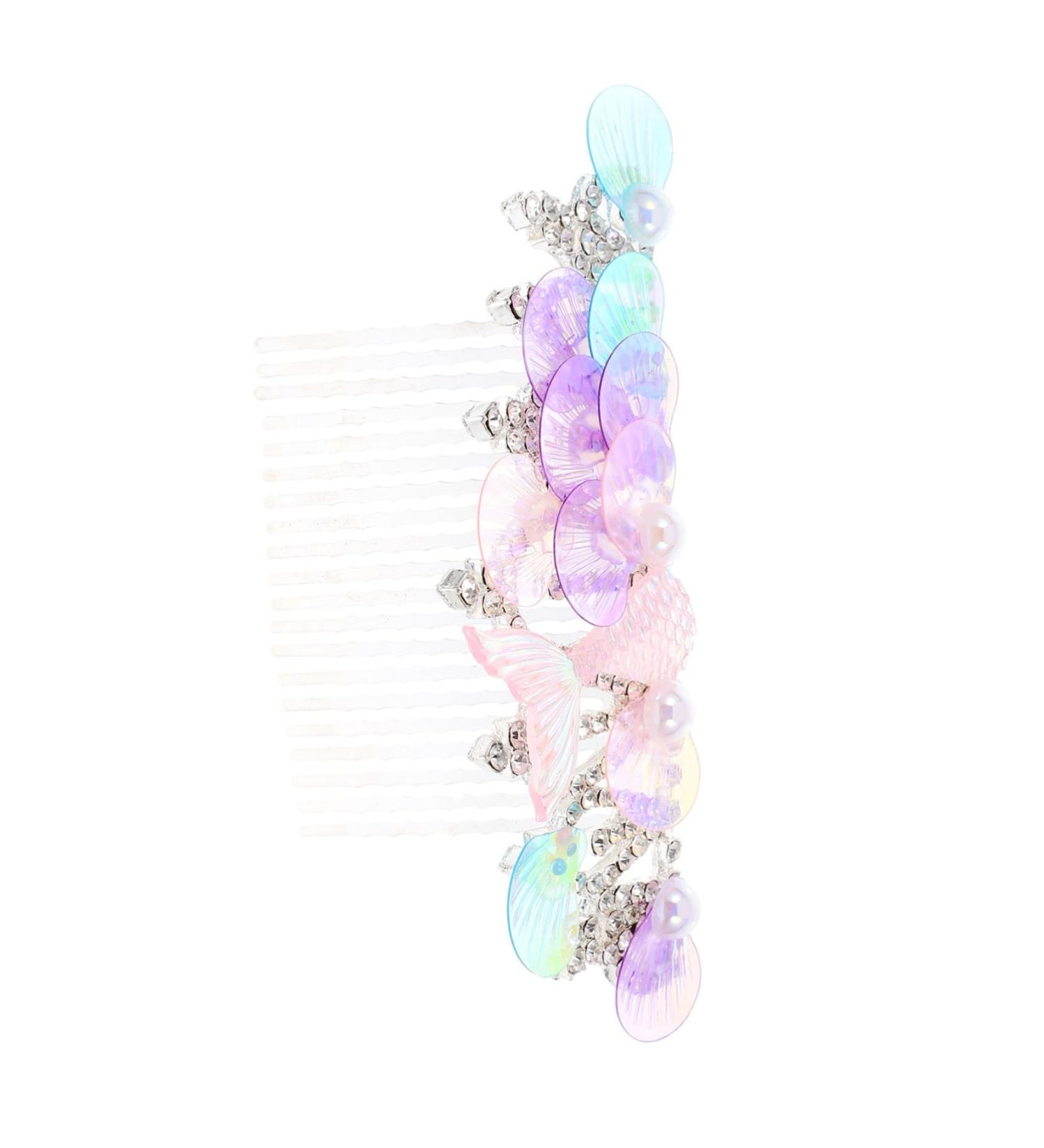 HAPINARY Rhinestone Tuck Comb Hair Comb Women Crown Hairpiece Headpieces for Girls Rhinestone Bobby Pins Hair Barrettes Hair Clip Headdresses for Women Girl Child Issue Card Metal Mermaid - Buy Online on GoSupps.com