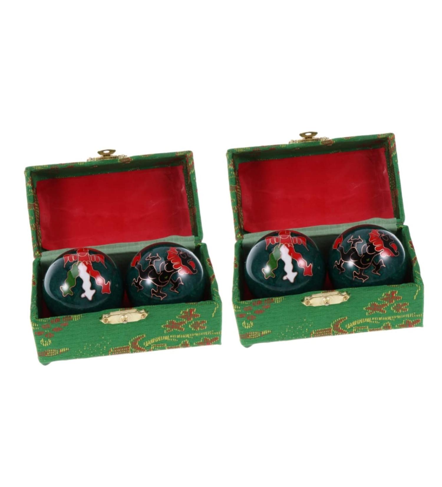 Fomiyes 2-St Handballs - Stress Relief & Fitness Magnetic Massage Balls | Cloisonne Gym Equipment - Buy Online on GoSupps.com